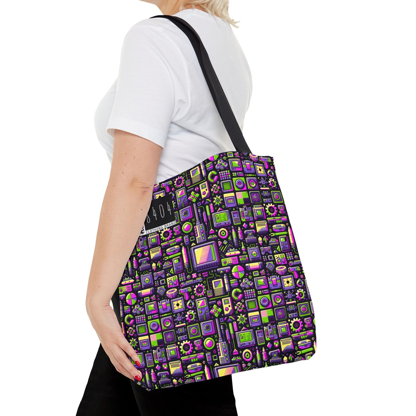 Digital Nostalgia Remix Modern Vintage Fusion Tote Bag - 8404 Design-67