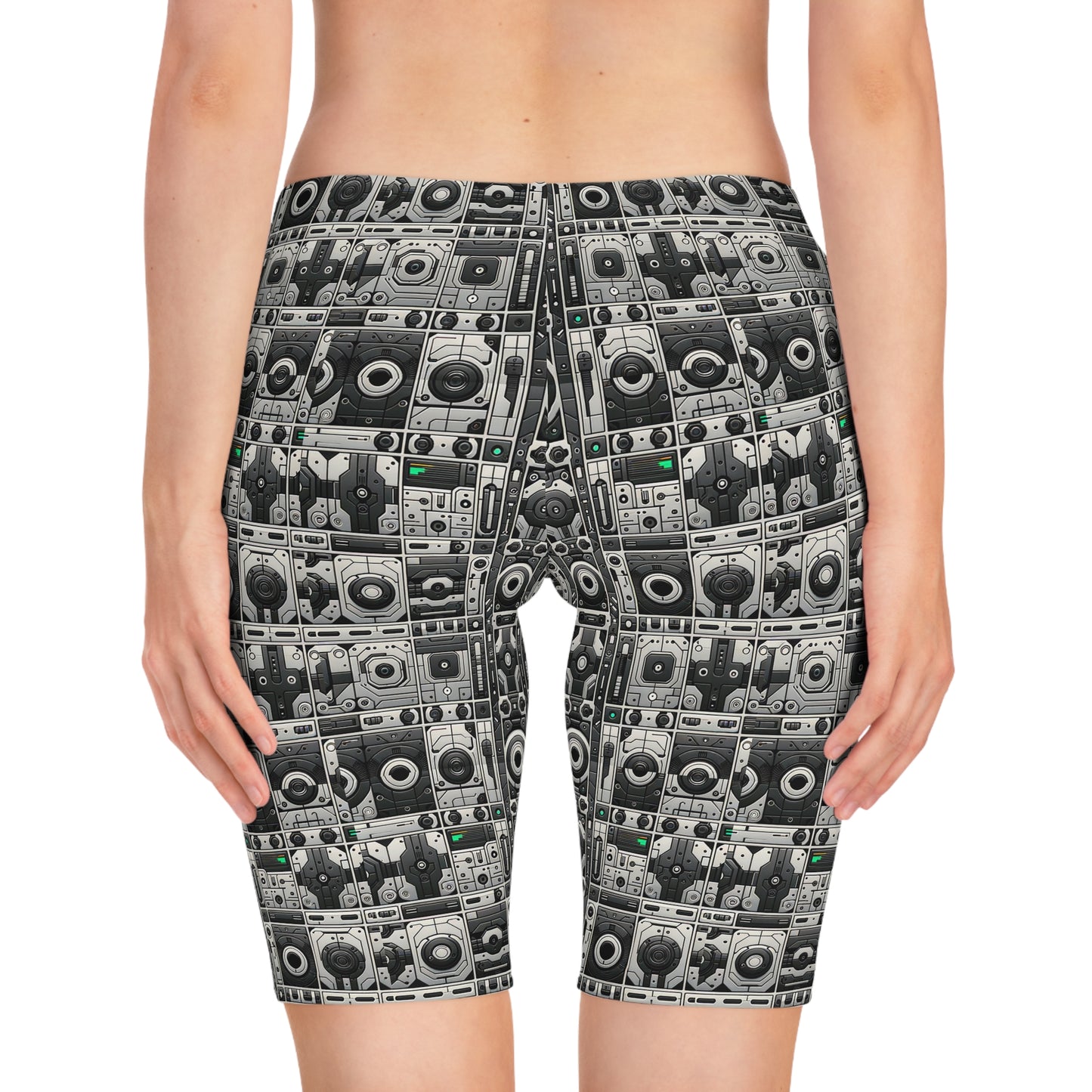 Tech Utility Aesthetics Tech-Forward Minimalism Women's Bike Shorts - 8404 Design-60