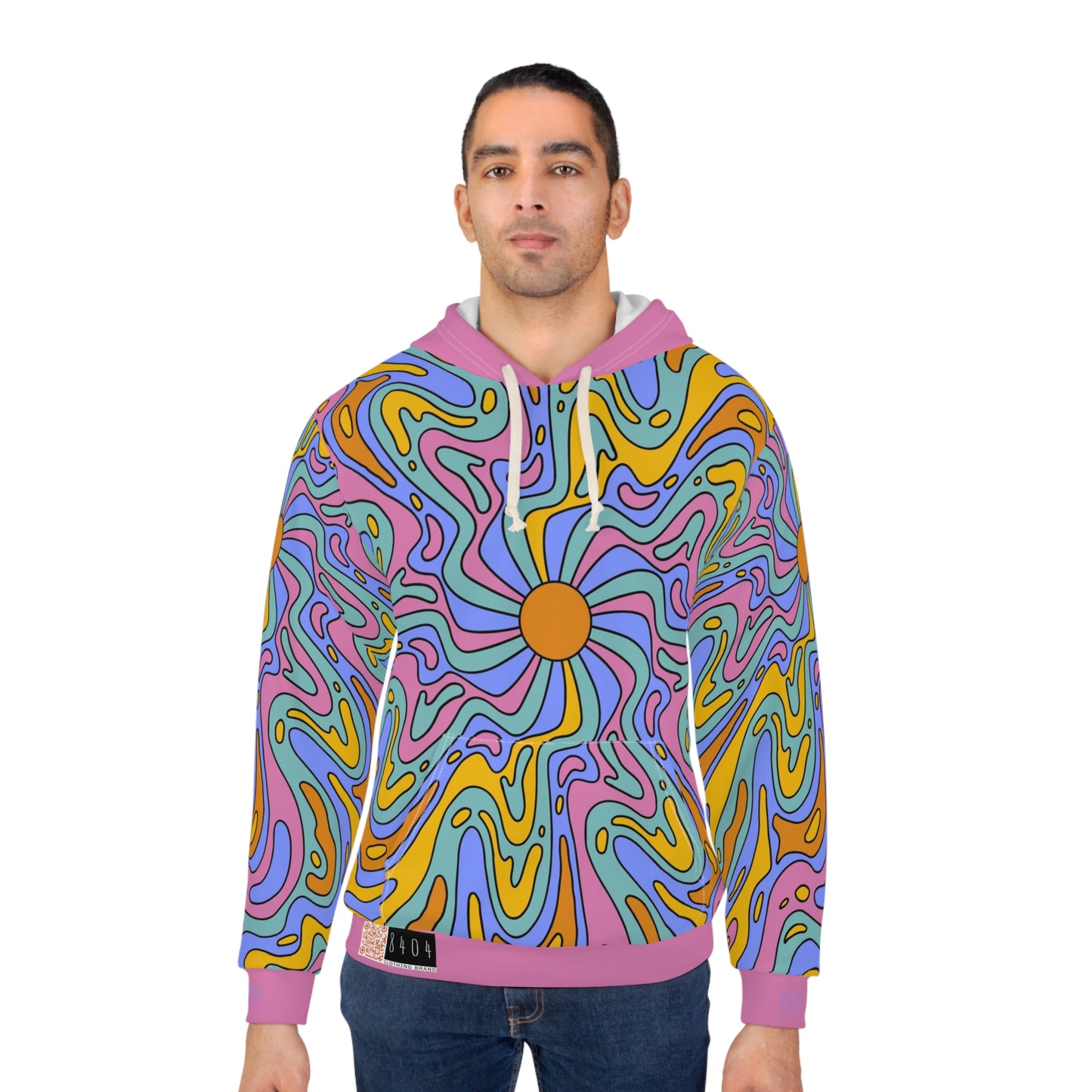 8404's Unisex Adult "a Trip Under the Sun in Pink" Fashion Pullover Hoodie