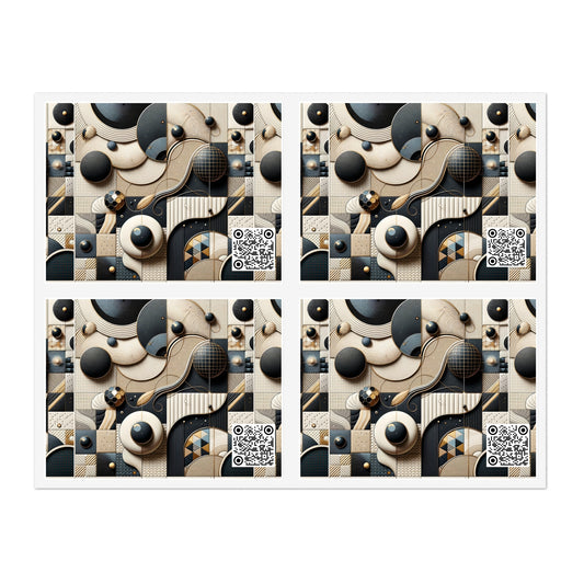 Tech-forward Luxe Streetwear Tech Luxe Fusion Sticker Sheet - 8404 Design-71