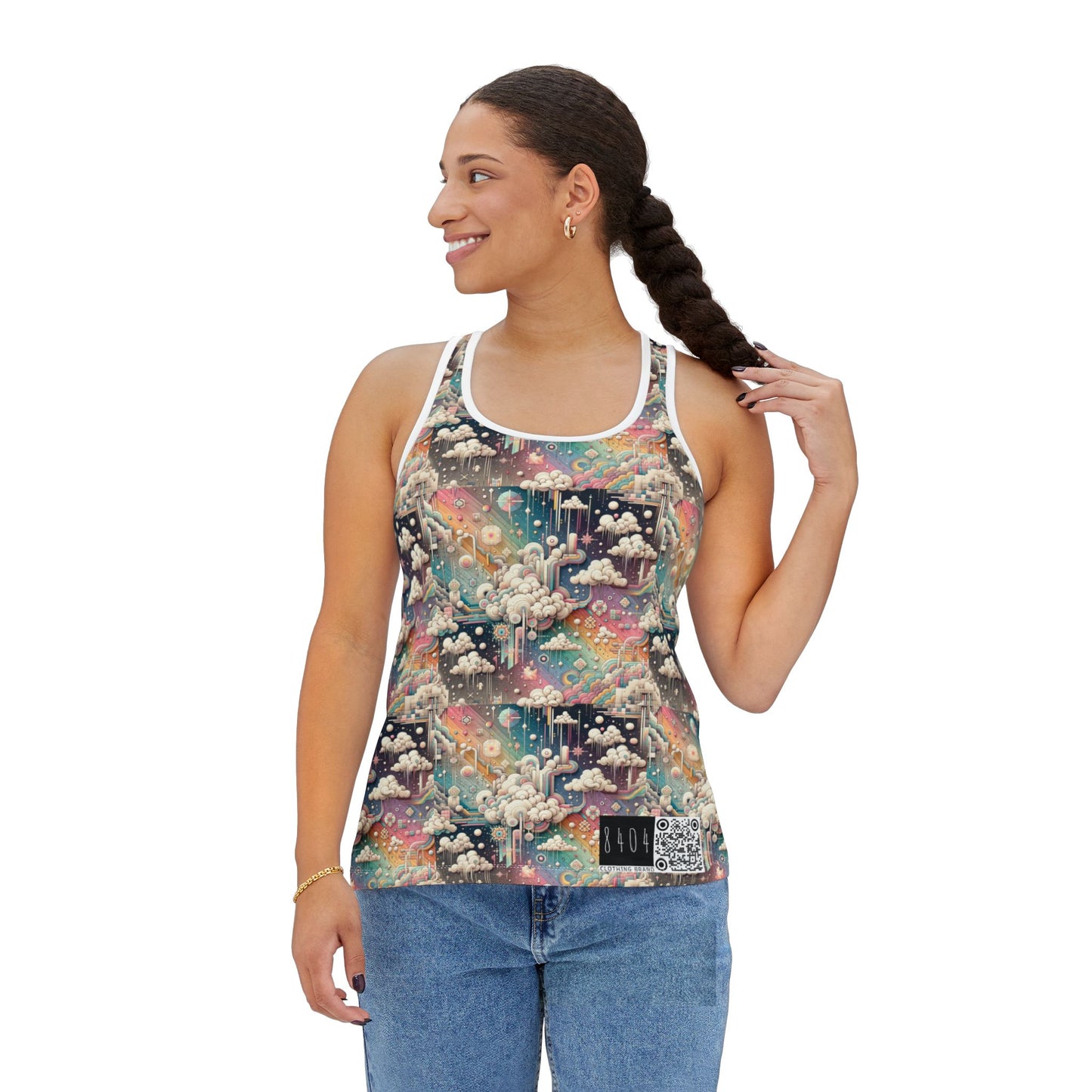 Digital Dreamland Whimsical and Nostalgic Streetwear With a Digital Twist Women's Tank Top - 8404 Design-52