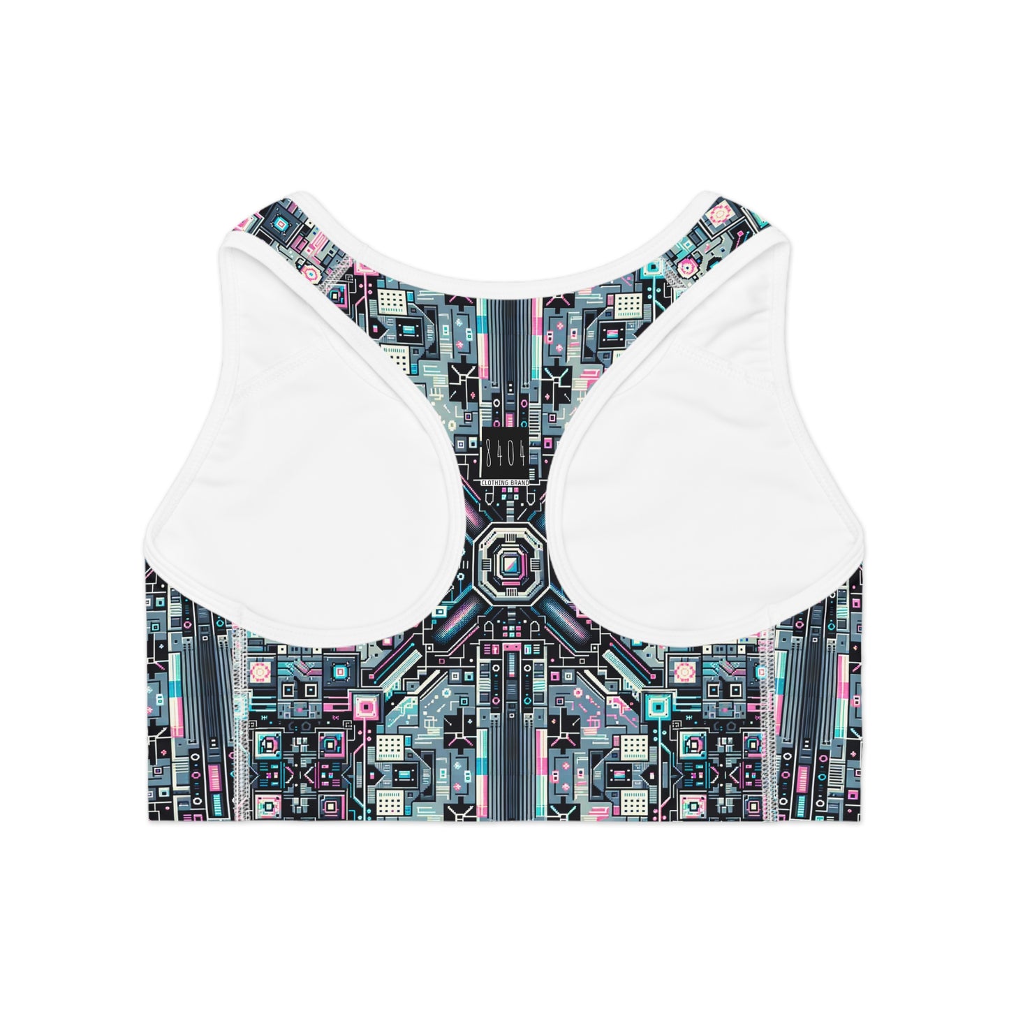 Digital Renaissance Tech-Forward Maximalism Sports Bra - 8404 Design-44