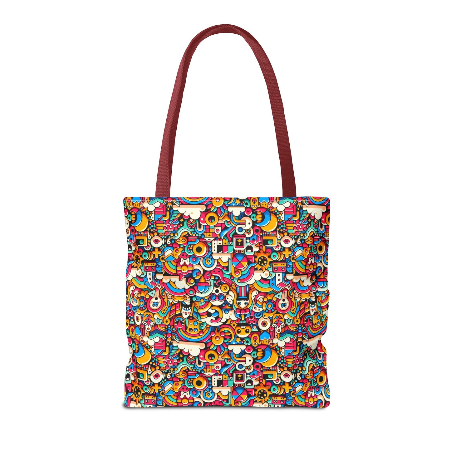 Neon Pop Playful Pop Culture Mashup Tote Bag - 8404 Design-62