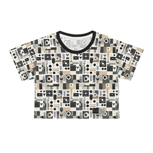 Elevated Athleisure Modern Sophistication With Sporty Elements Crop Tee - 8404 Design-57