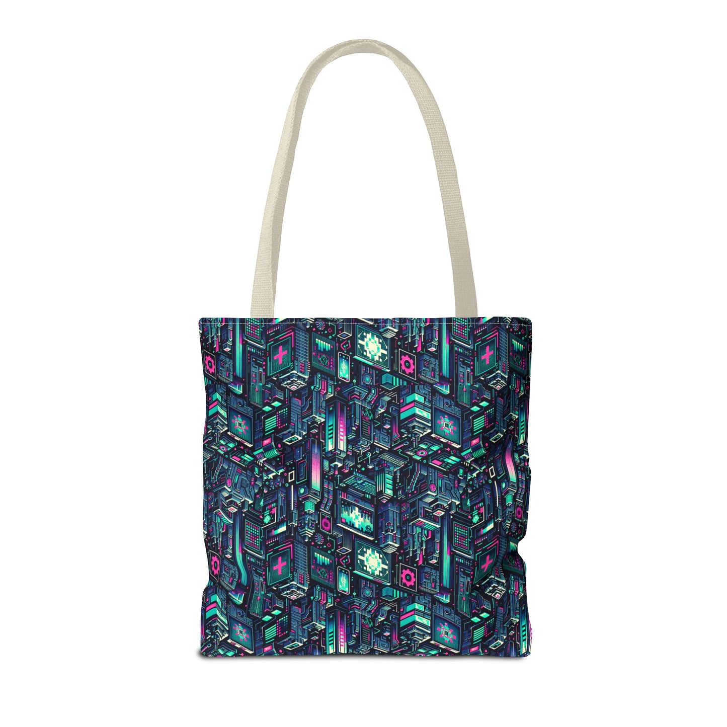 Digital Rebellion Tech-Inspired Streetwear Tote Bag - 8404 Design-58