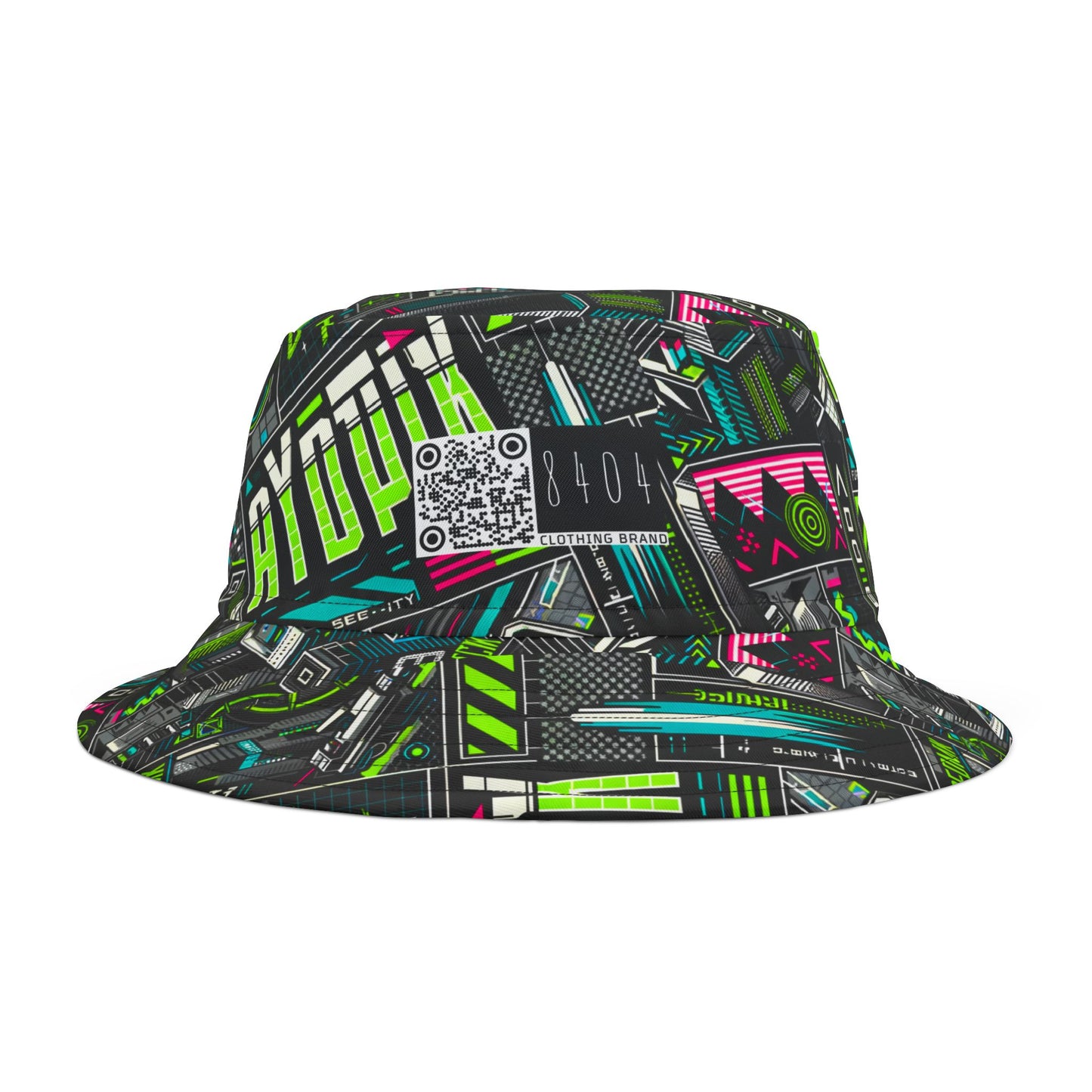 Tech-Forward Graphics Tech-Inspired Streetwear Bucket Hat - 8404 Design-46