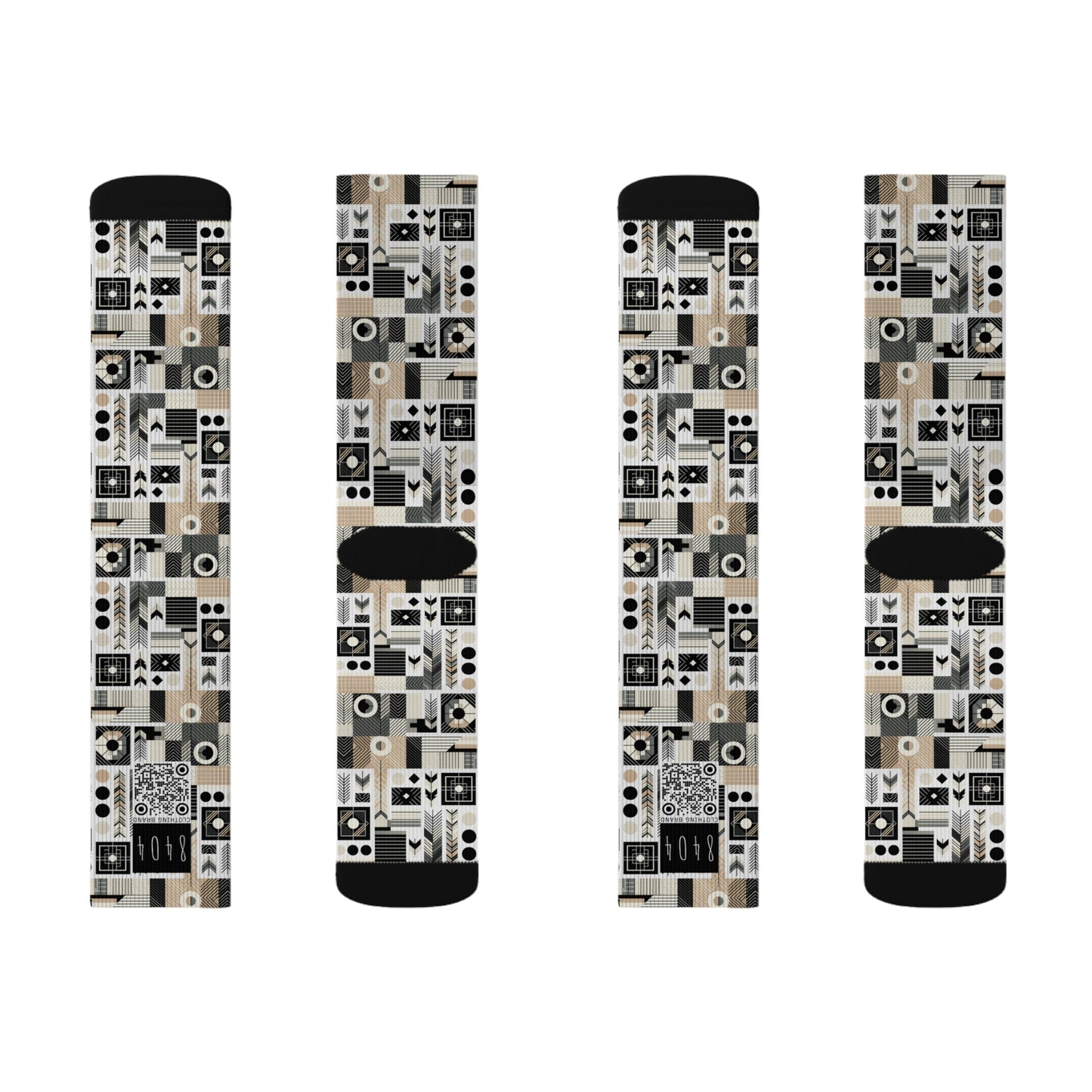 Elevated Athleisure Modern Sophistication With Sporty Elements Sublimation Socks - 8404 Design-57
