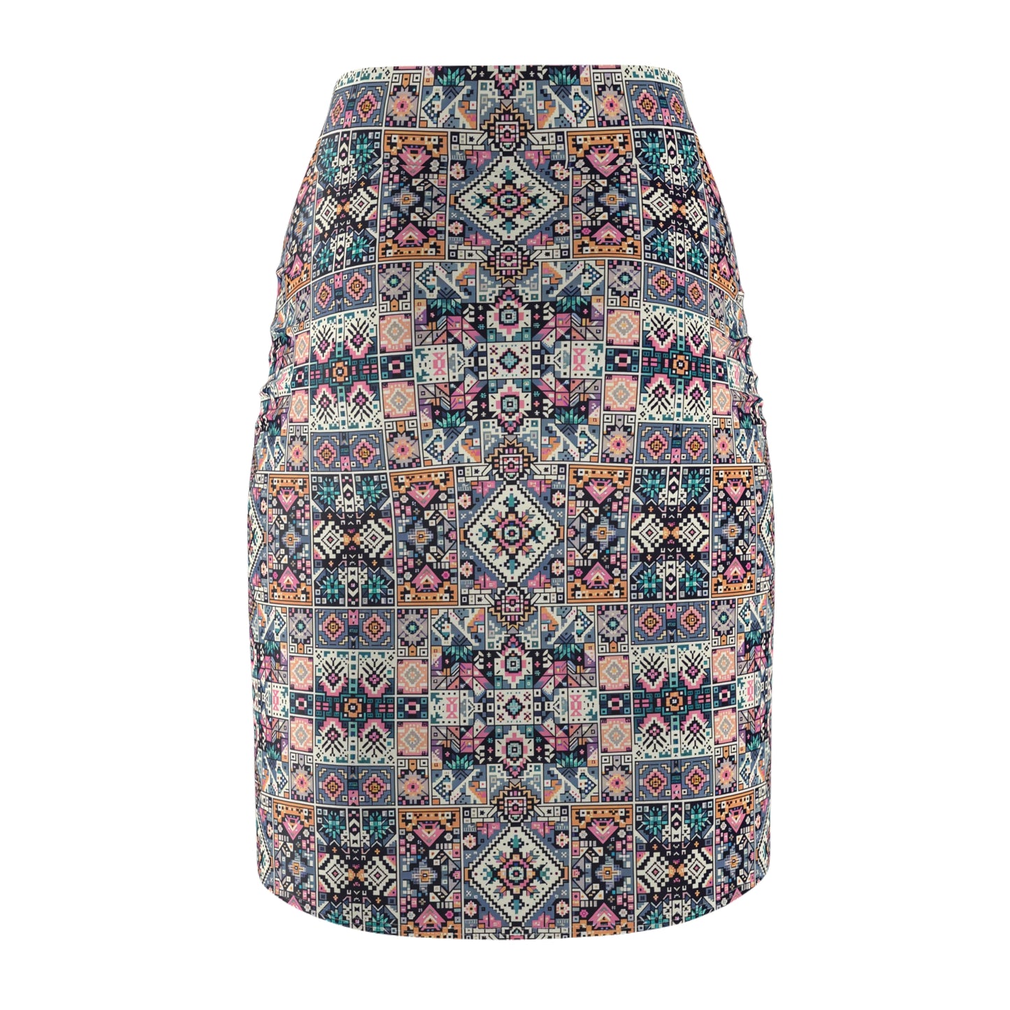 Digital Artisanal Fusion Digital Artisanal Women's Pencil Skirt - 8404 Design-65