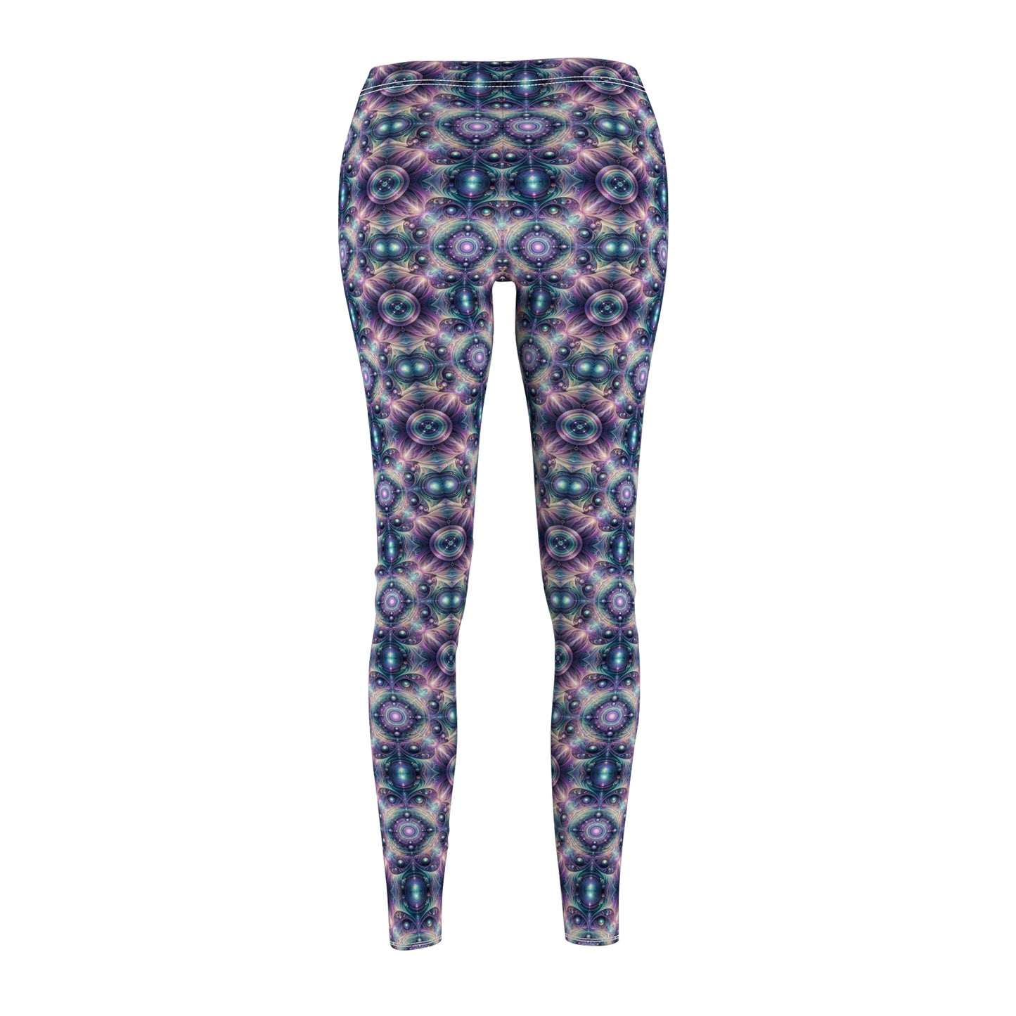 Iridescent Tech Fusion Tech-Forward Streetwear Women's Cut & Sew Casual Leggings - 8404 Design-61