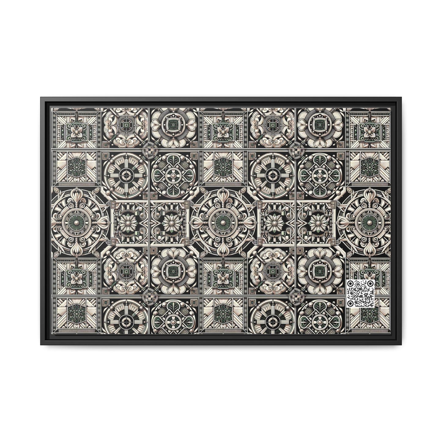 Cyber Garden Party Tech Garden Extravaganza Matte Canvas, Framed (multi-Color) - 8404 Design-45 A
