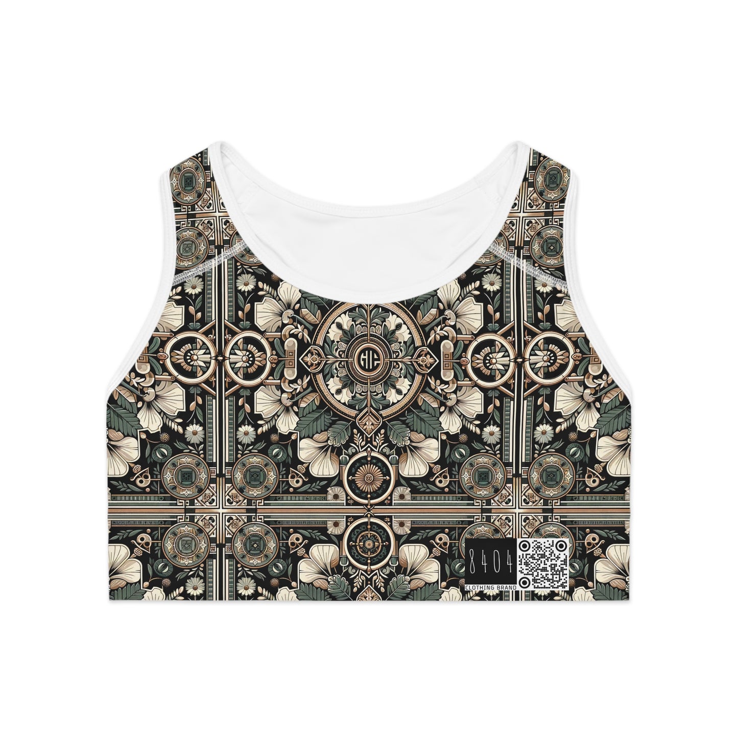 Cyber Garden Party Tech Garden Extravaganza Sports Bra - 8404 Design-66