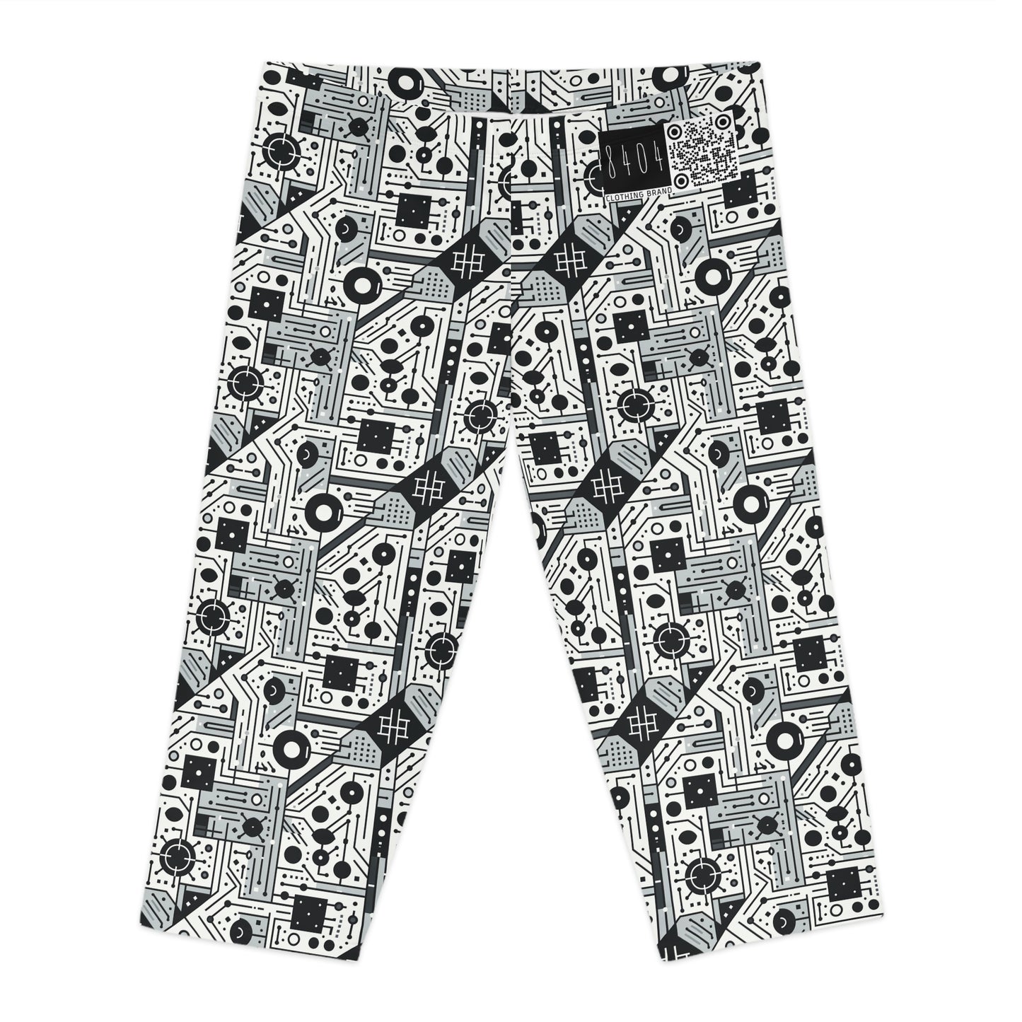 Digital Minimalism Minimalist Tech Women's Capri Leggings - 8404 Design-48