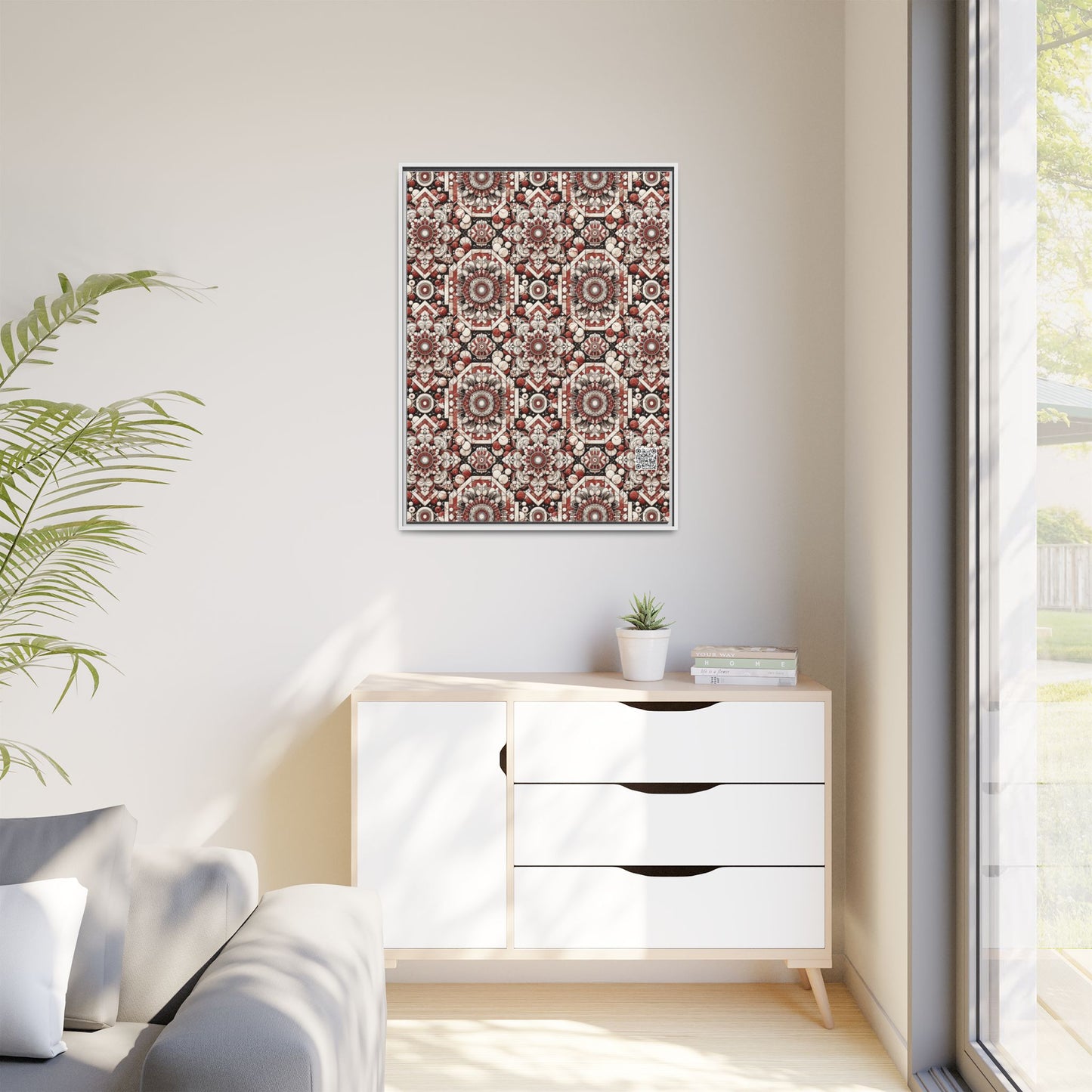 Neo Jomon Sculptural Aesthetics Artisanal Streetwear Matte Canvas, Framed (multi-Color) - 8404 Design-55 A