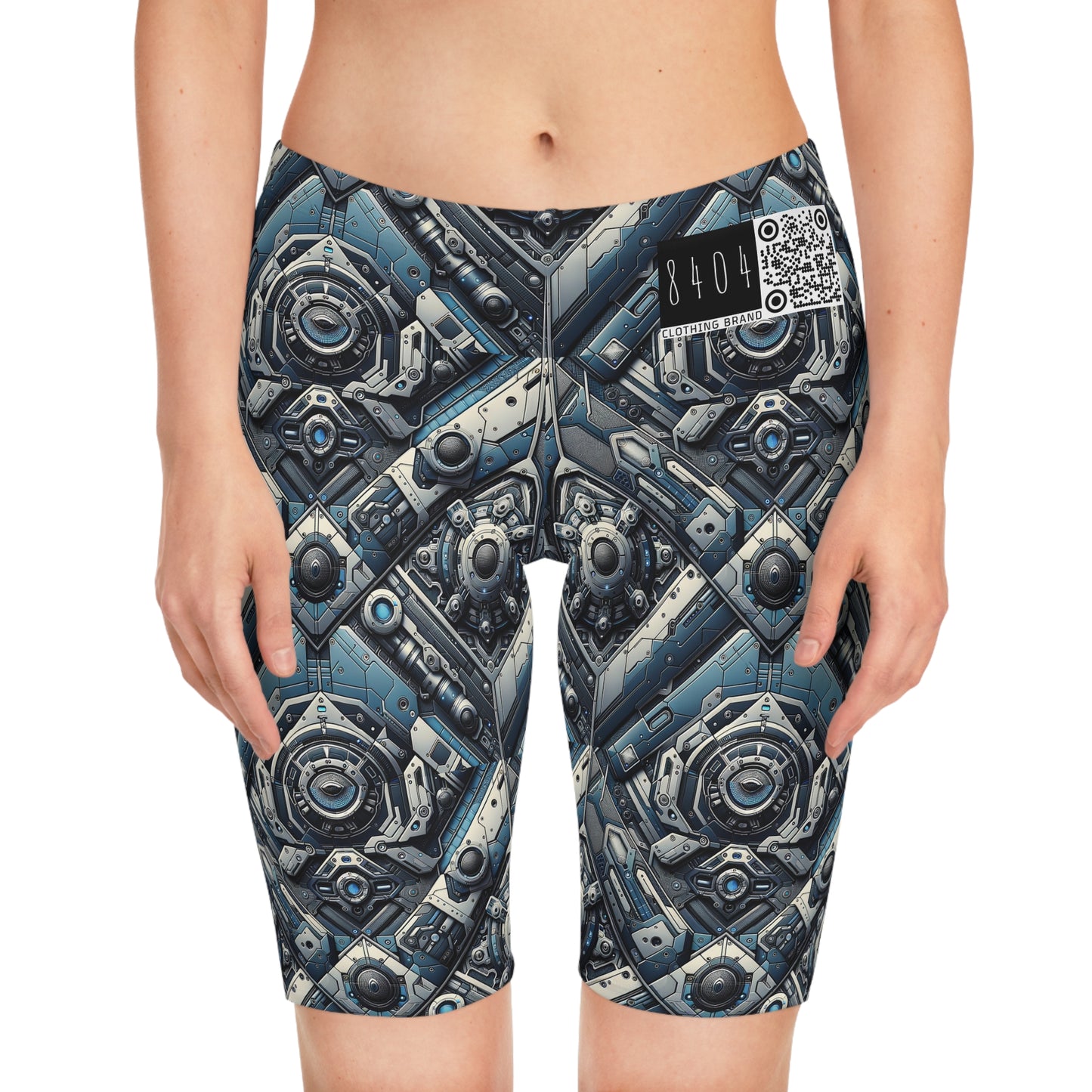 Tech Utility Fusion Tech-Forward Utility With a Futuristic Edge Women's Bike Shorts - 8404 Design-43