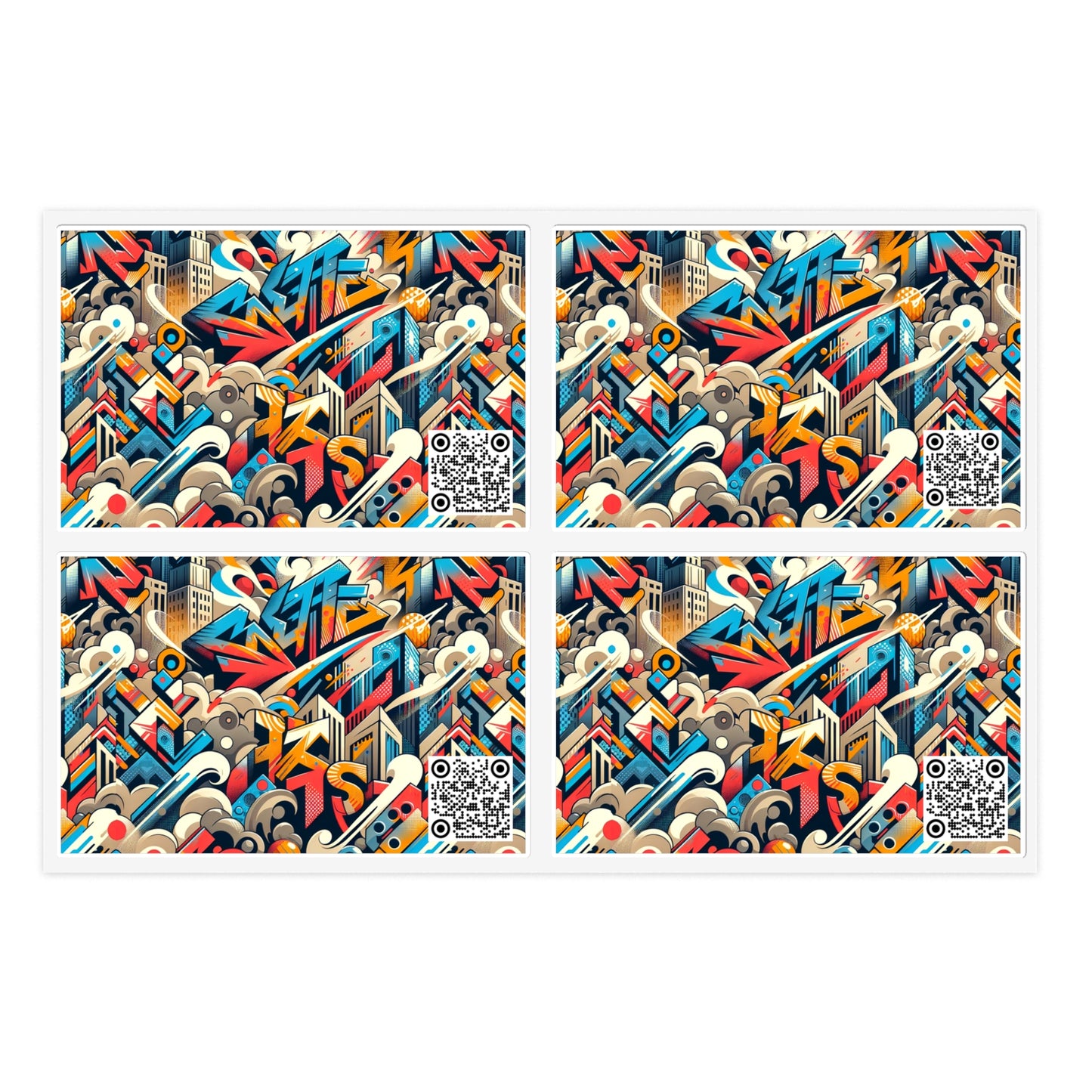 Neo-Traditional Street Art Modern Street Art Fusion Sticker Sheets - 8404 Design-44
