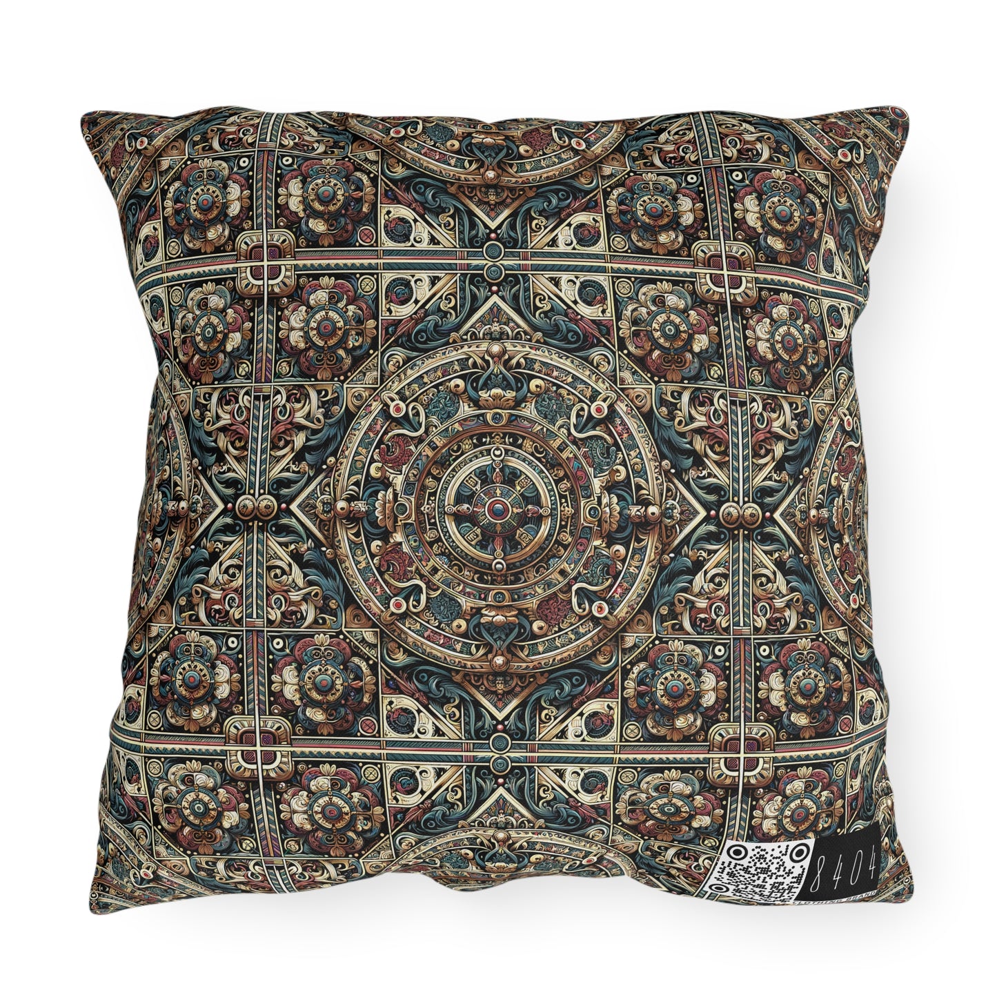 Urban Renaissance Historical Fusion With Street Edge Outdoor Pillow - 8404 Design-57