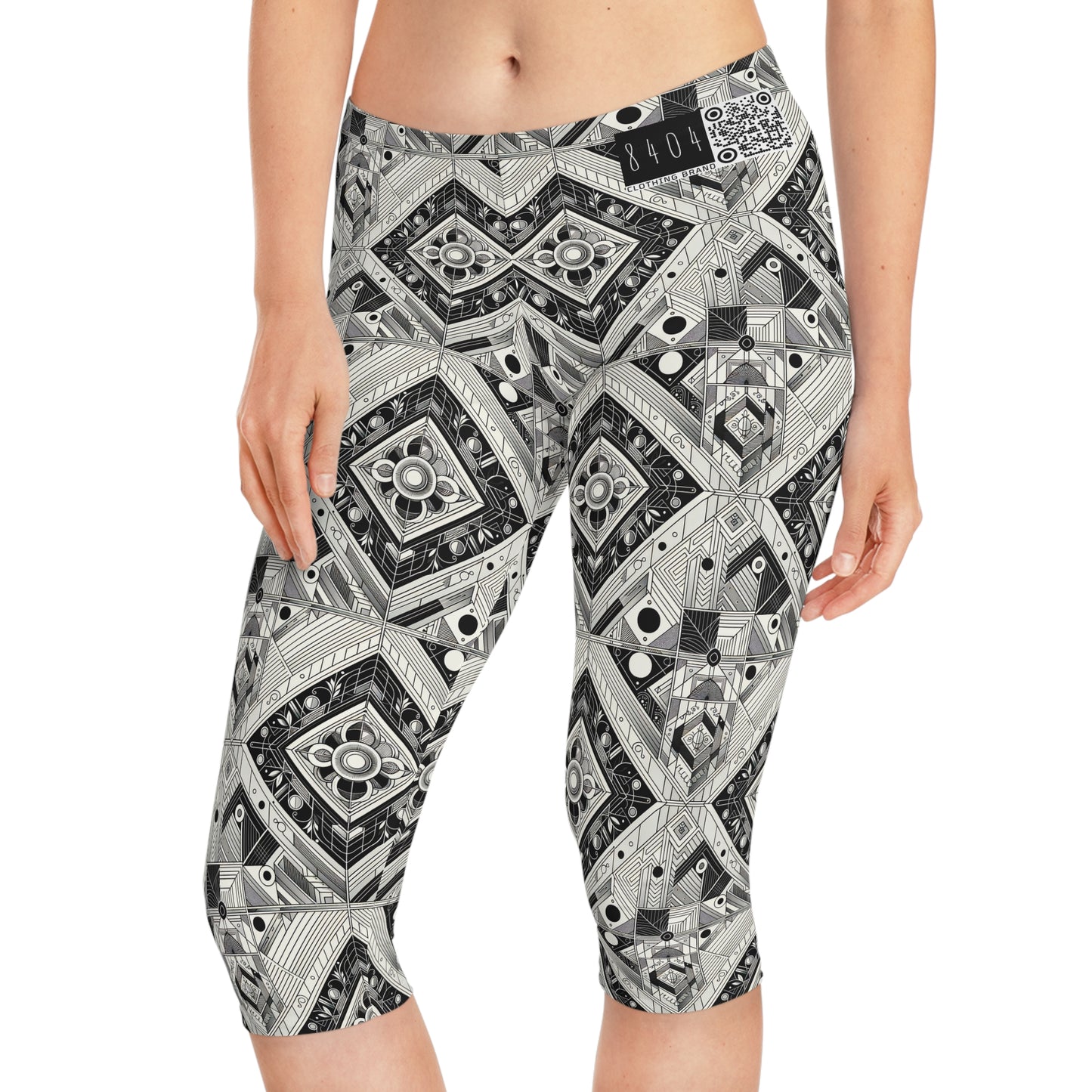 Tech Minimalism Minimalist Tech Women's Capri Leggings - 8404 Design-54