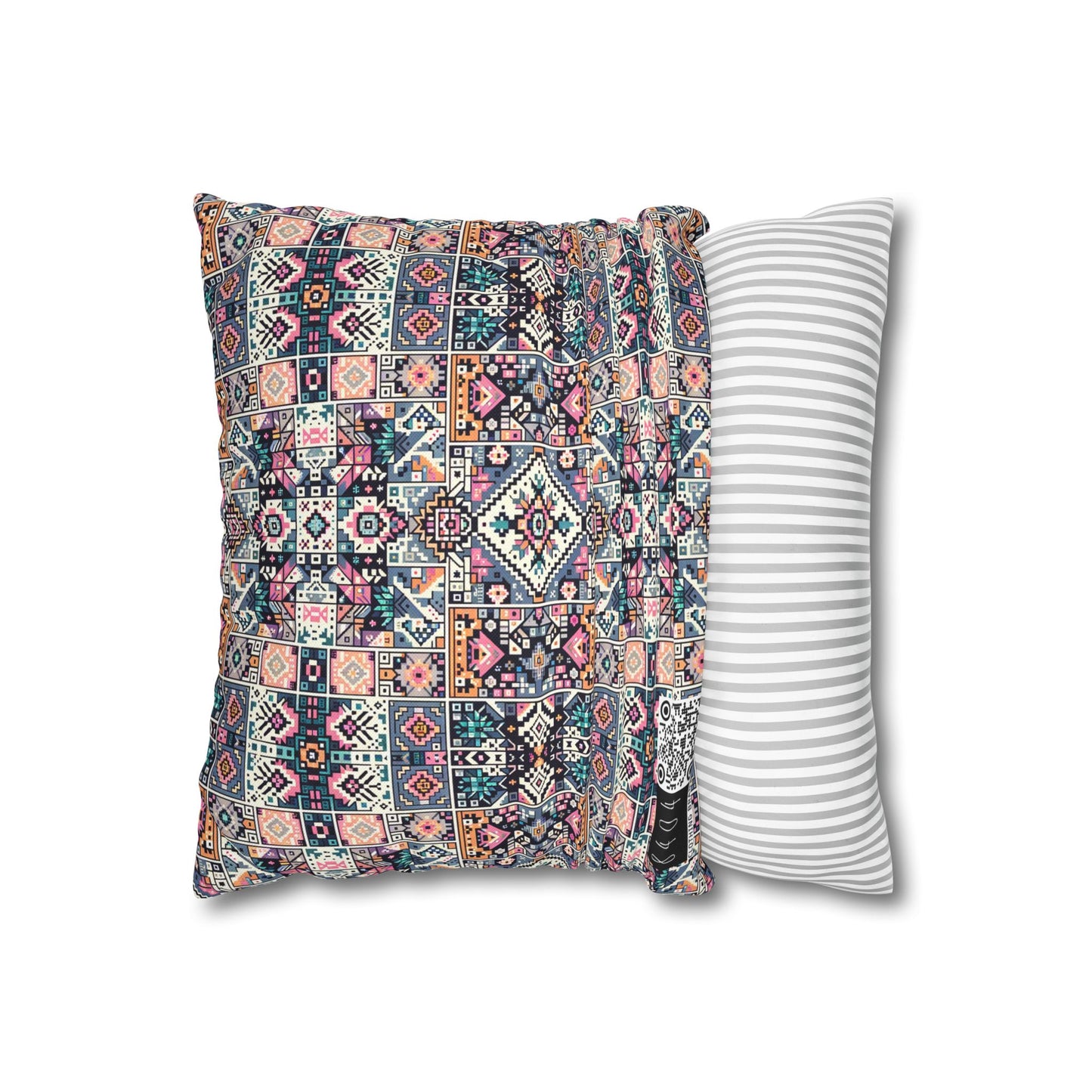 Spun Polyester Square Pillowcase - 8404 Design-02