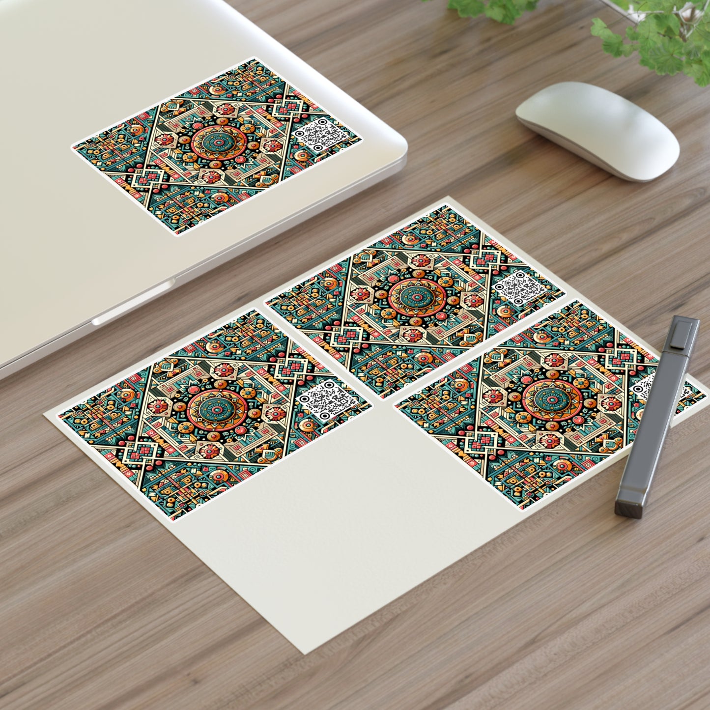 Cultural Fusion Tech Blend of Cultural Heritage With Tech-Inspired Elements Sticker Sheets - 8404 Design-74
