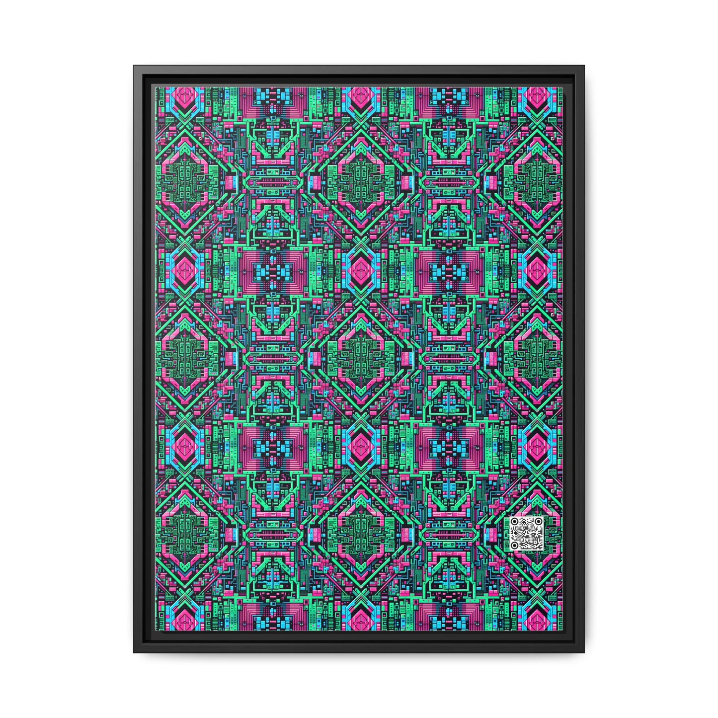 Digital Glitch Vibes Tech-Inspired Streetwear Matte Canvas, Framed (multi-Color) - 8404 Design-71 A