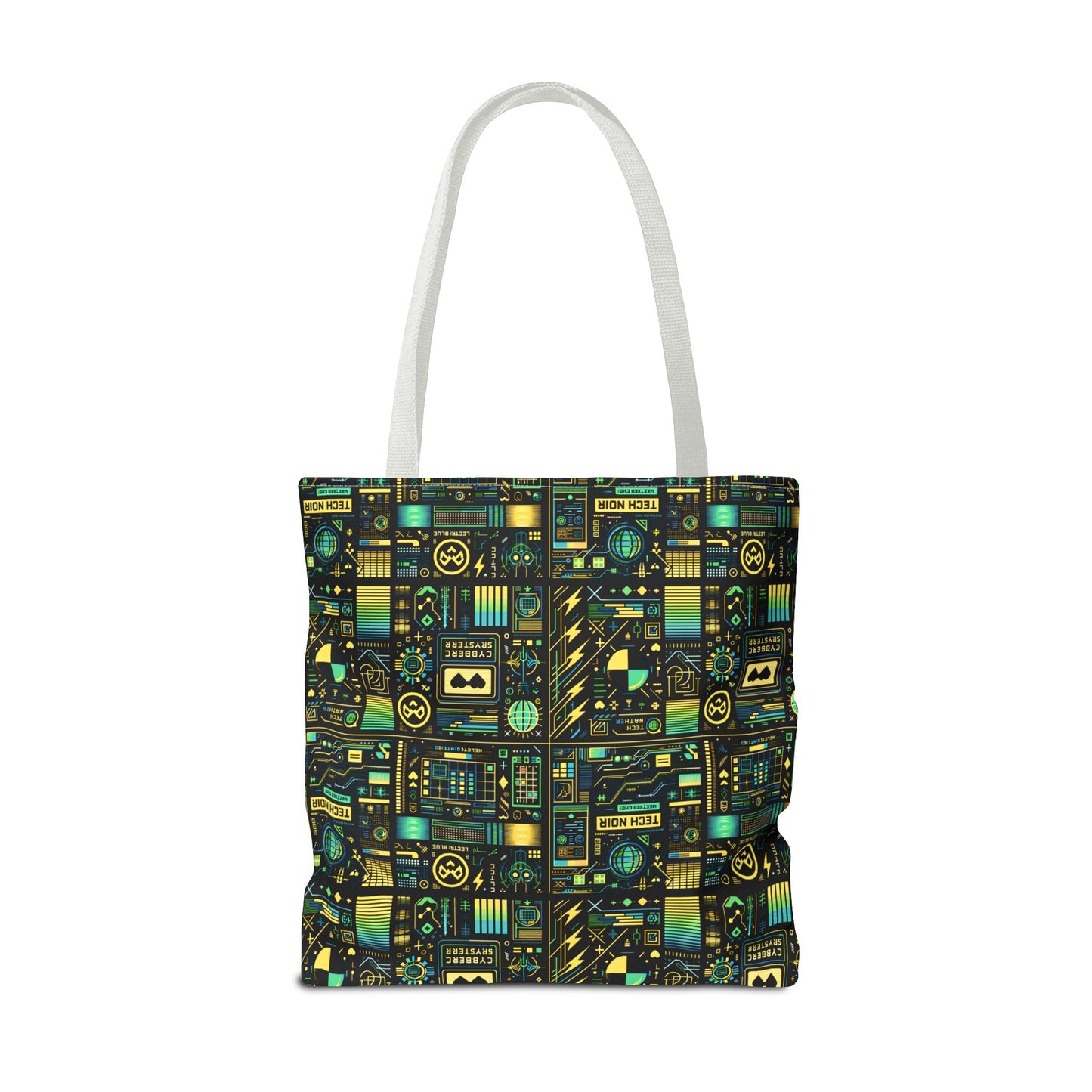 Digital Dystopia Tech Noir Tote Bag - 8404 Design-57