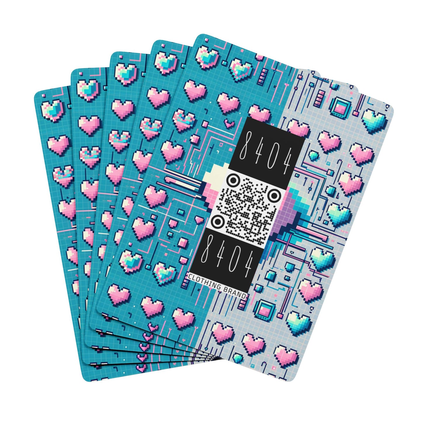 Digital Romance Modern Tech Romance Poker Playing Cards - 8404 Design-44 B