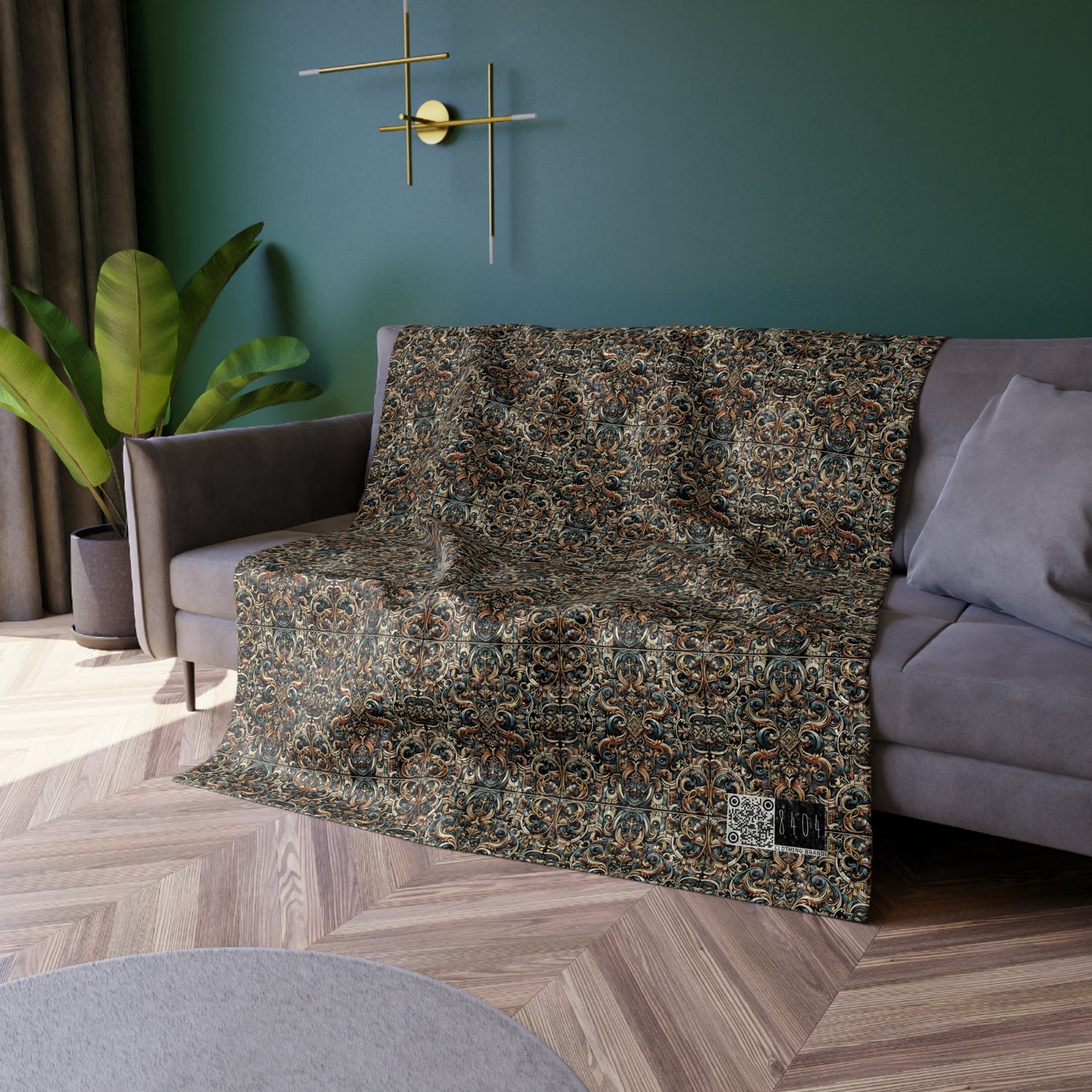 Urban Renaissance Historical Fusion With Street Edge Crushed Velvet Blanket - 8404 Design-59