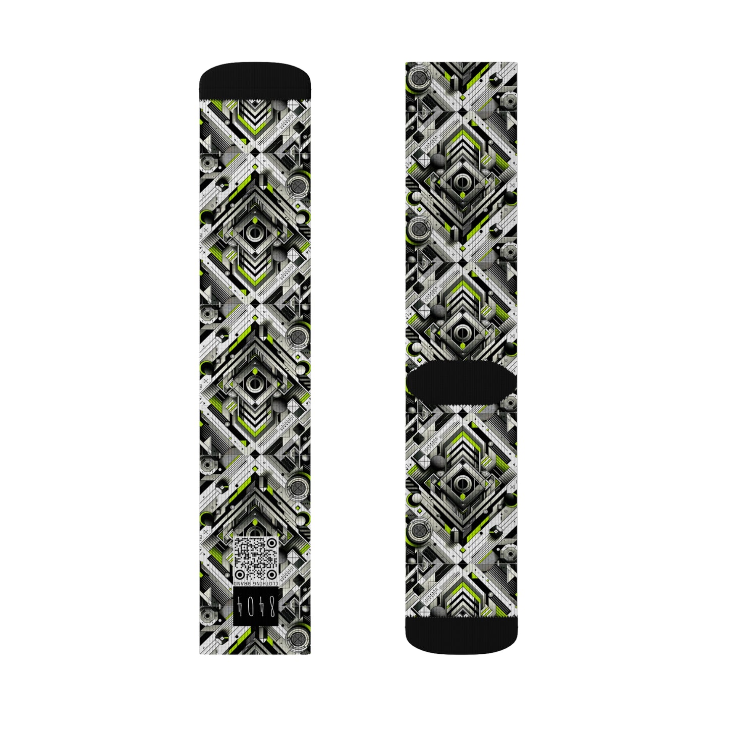 Elevated Sporty Tech Tech-Forward Streetwear Sublimation Socks - 8404 Design-70