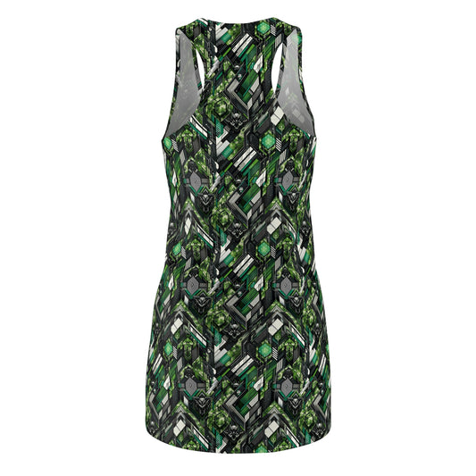 Tech Camo Fusion Tech-Forward Streetwear With a Futuristic Edge Women's Cut & Sew Racerback Dress - 8404 Design-58