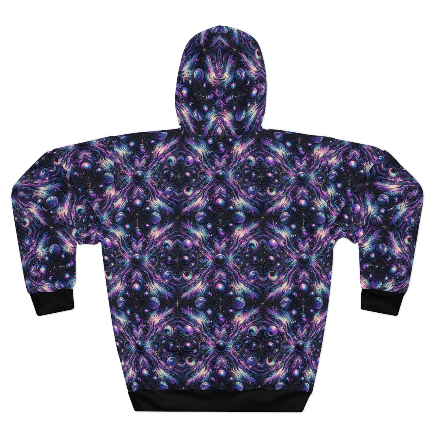 Galactic Hues Tech-Forward Cosmic Fusion Pullover Hoodie - 8404 Design-41