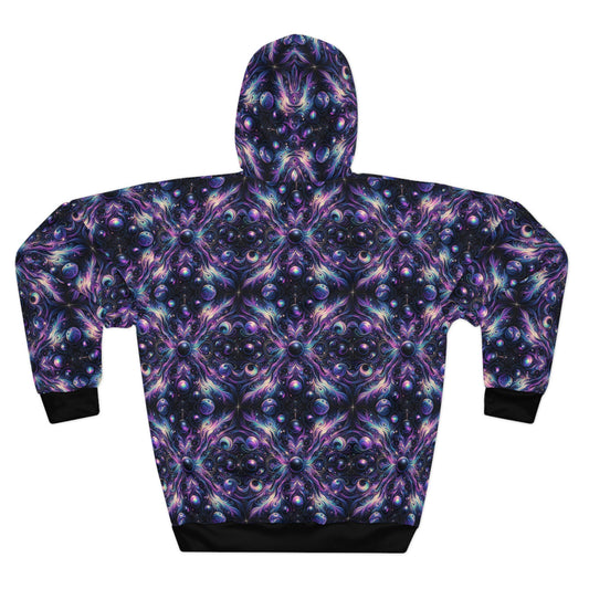 Galactic Hues Tech-Forward Cosmic Fusion Pullover Hoodie - 8404 Design-41