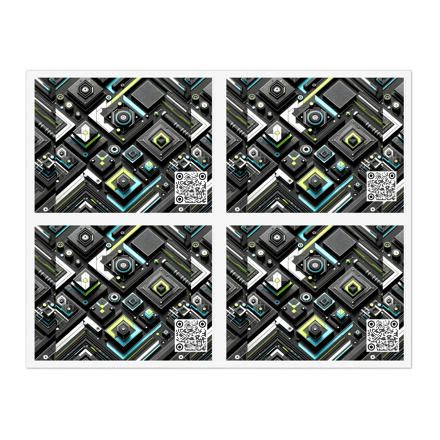 Tech-Infused Activewear Modern Tech Minimalism Sticker Sheets - 8404 Design-49