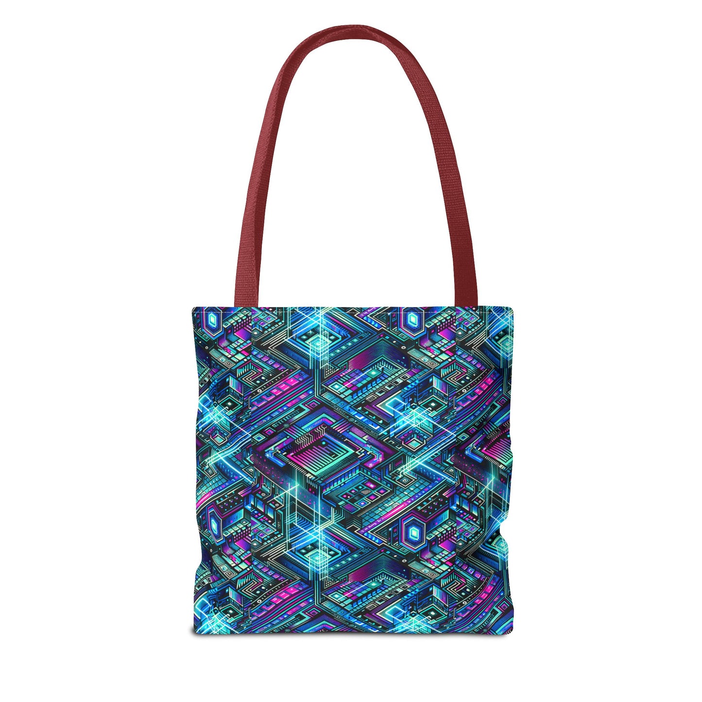 Digital Dreamland Futuristic Tech Aesthetic Tote Bag - 8404 Design-42