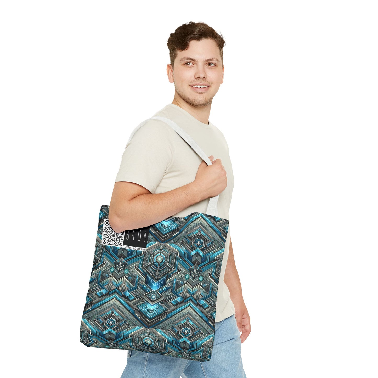 Tech-Infused Futurism Sleek Tech Edge Tote Bag - 8404 Design-49