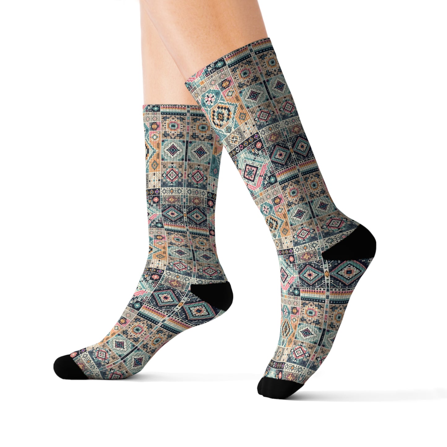 Digital Artisanal Fusion Digital Artisanal Sublimation Socks - 8404 Design-55
