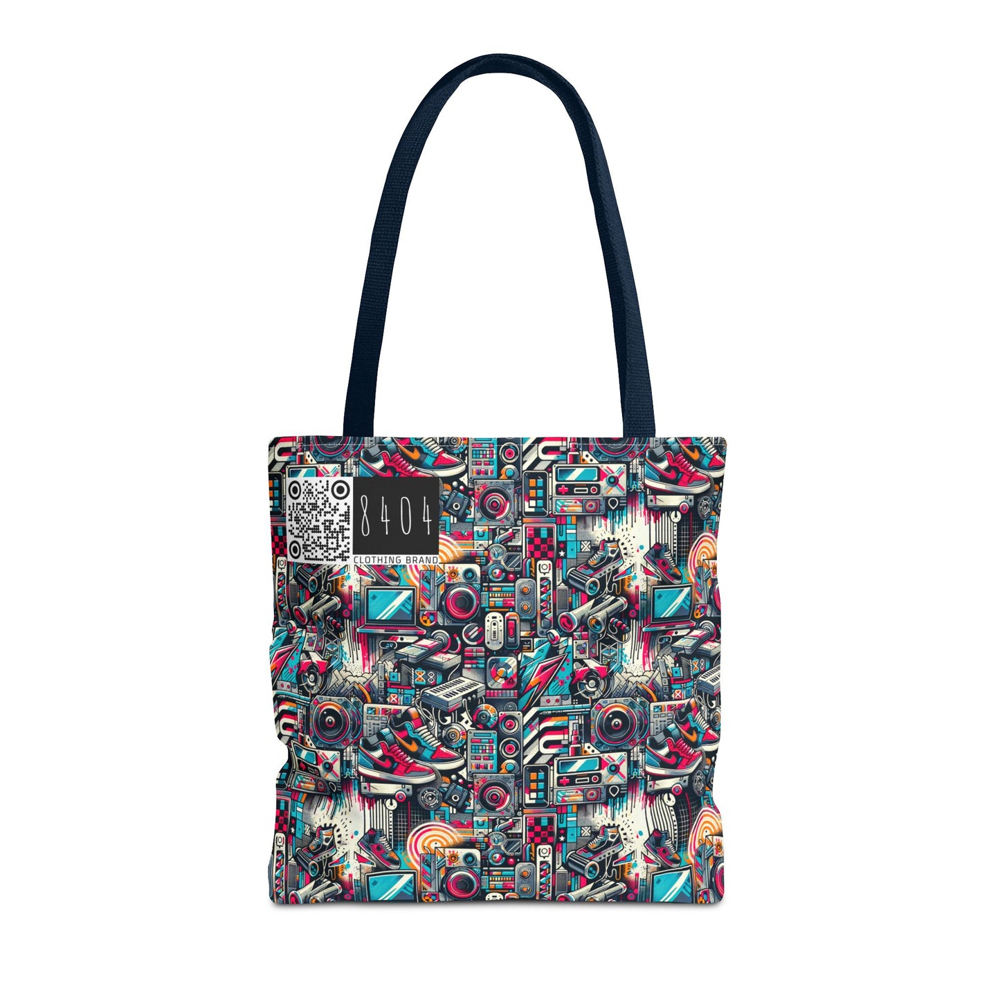 Urban Graffiti Fusion Eclectic Street Art Meets Modern Tech Culture Tote Bag - 8404 Design-50