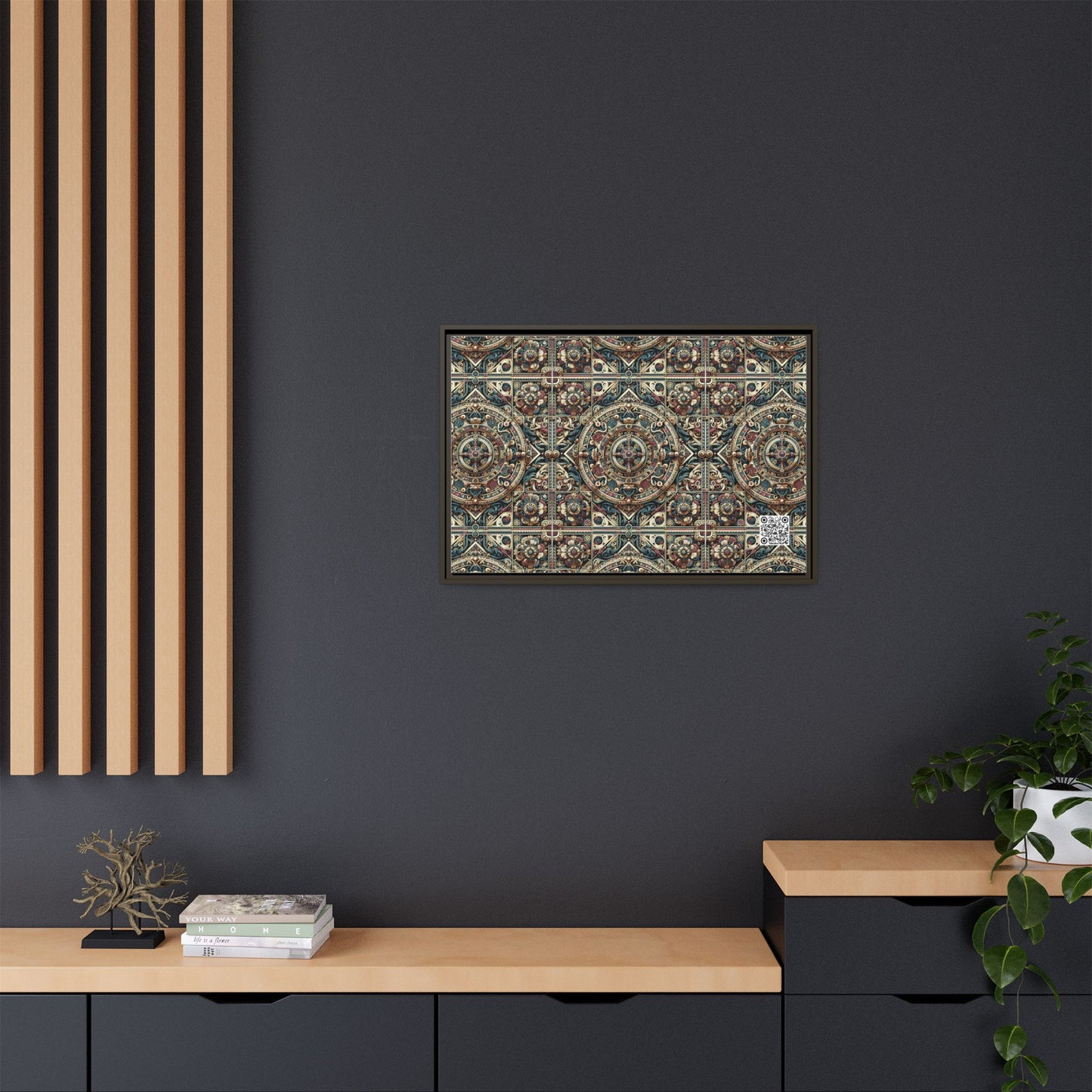 Urban Renaissance Historical Fusion With Street Edge Matte Canvas, Framed (multi-Color) - 8404 Design-57 A