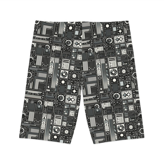 Digital Minimalism Minimalist Tech Women's Bike Shorts - 8404 Design-62
