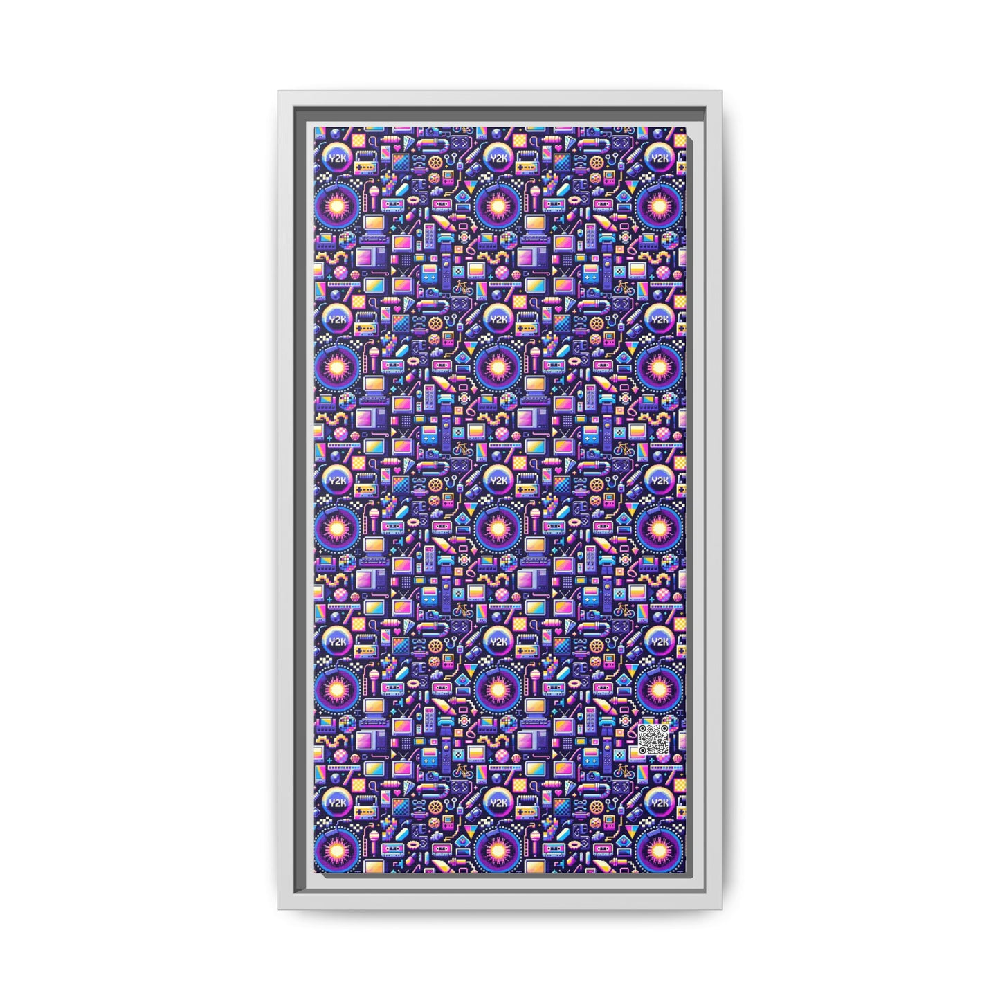 Digital Nostalgia Modern Retro Fusion Matte Canvas, Framed (multi-Color) - 8404 Design-64 B
