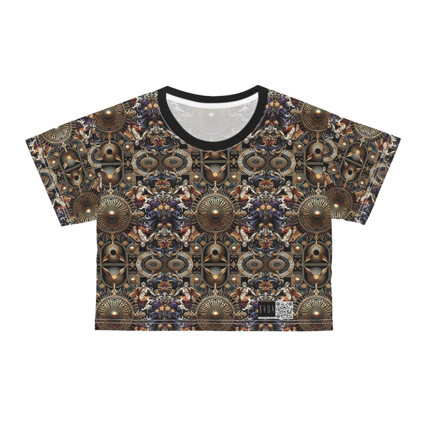 Digital Renaissance Luxurious Streetwear Inspired By Classical Art With a Modern Twist Crop Tee - 8404 Design-55