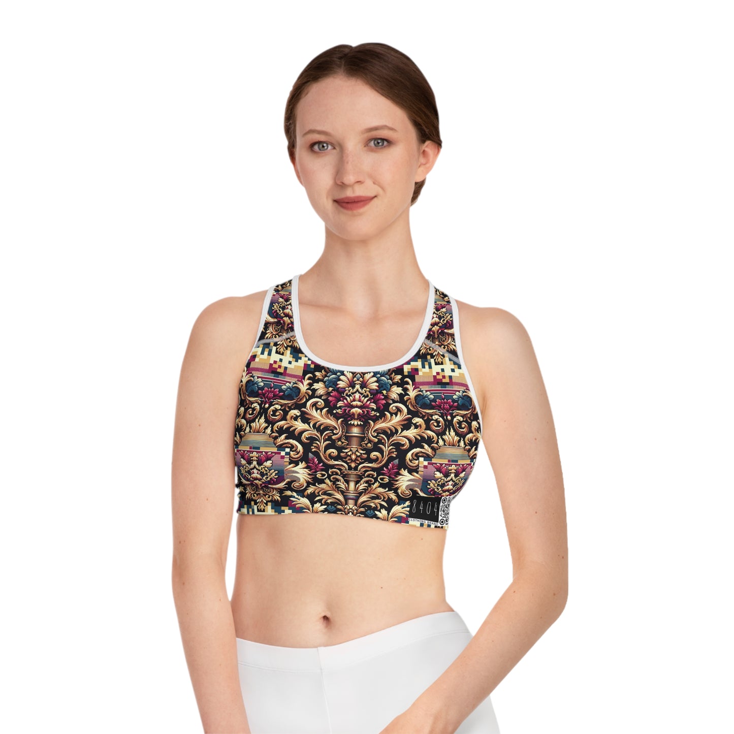 Digital Renaissance Modern Baroque Fusion Sports Bra - 8404 Design-53