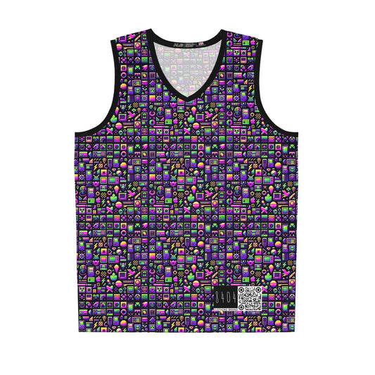Digital Nostalgia Remix Modern Vintage Fusion Basketball Jersey - 8404 Design-49
