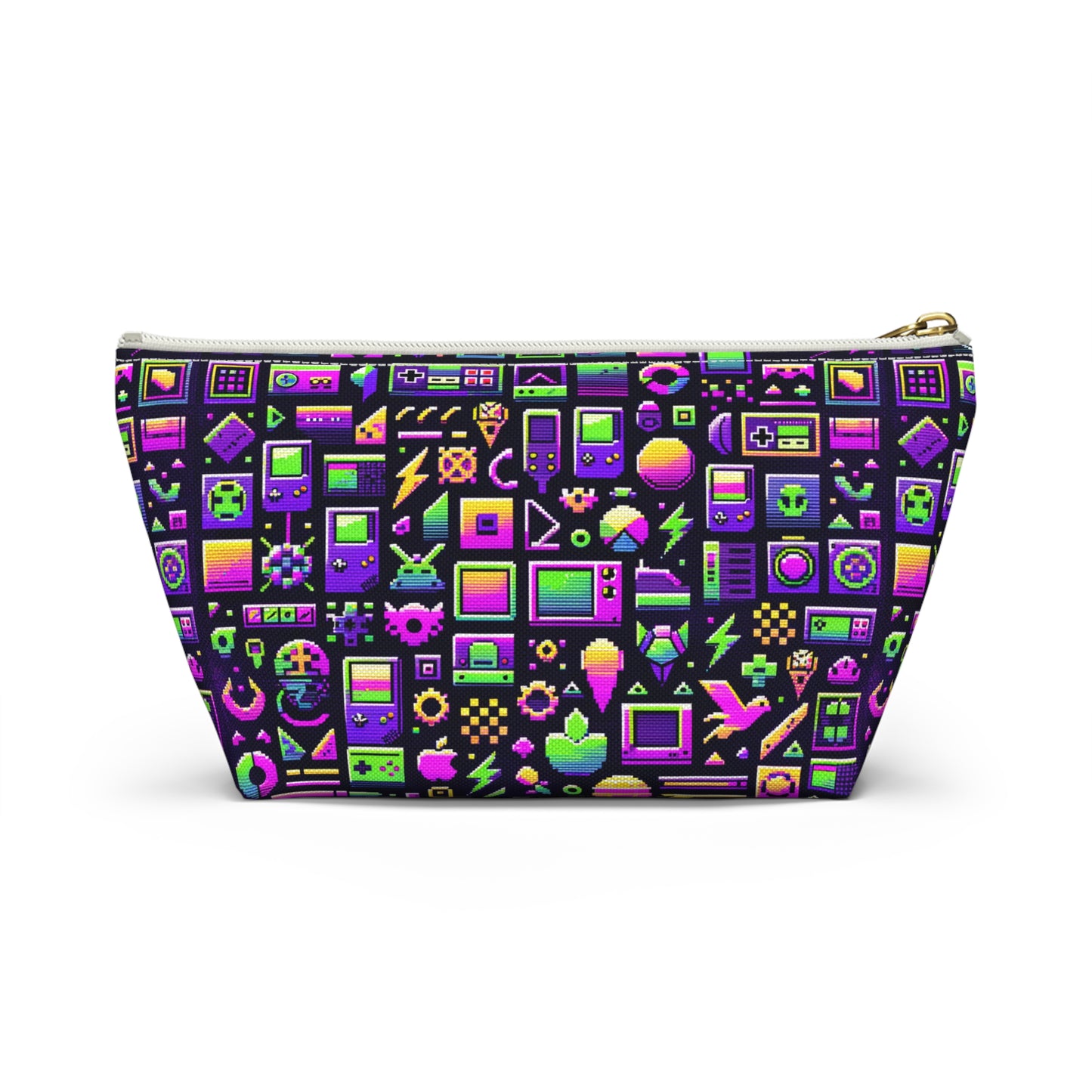 Digital Nostalgia Remix Modern Vintage Fusion Accessory Pouch W T-Bottom - 8404 Design-49