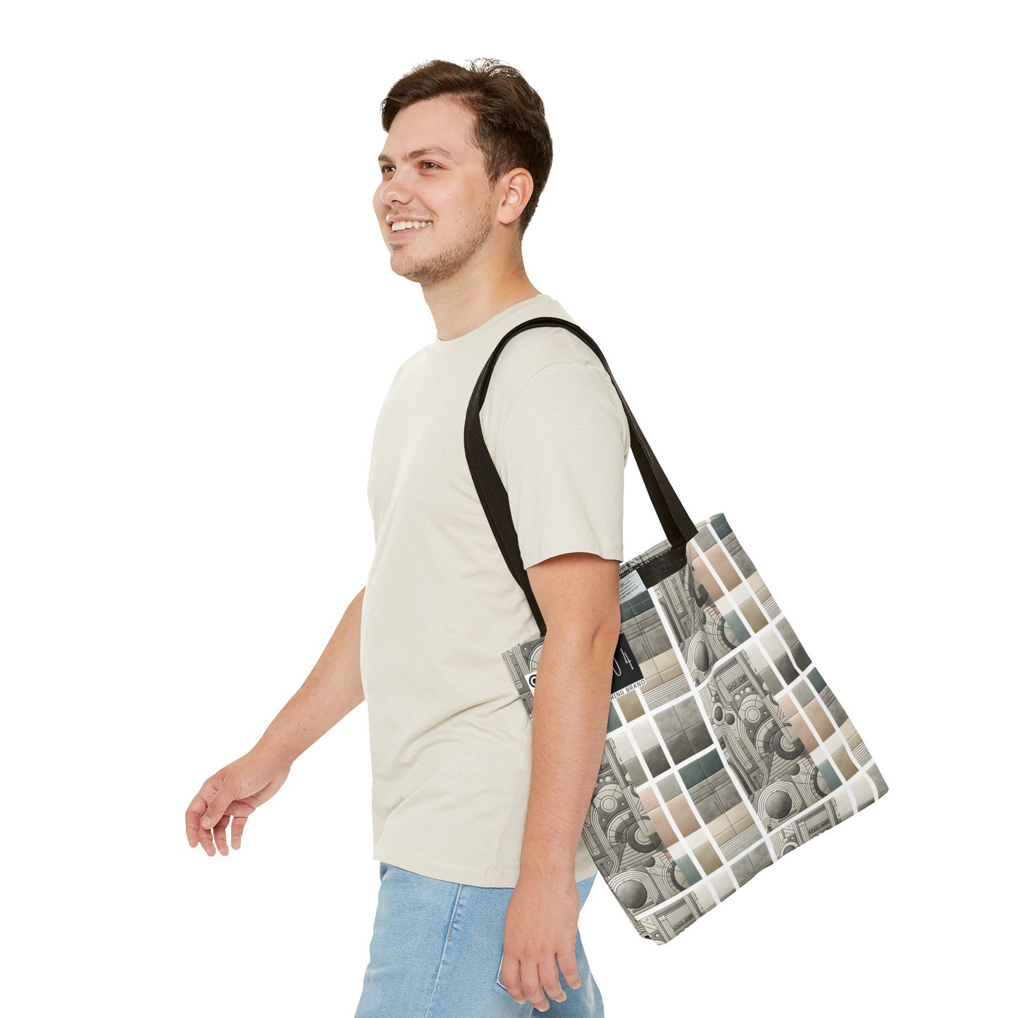 Tech Utility Chic Tech-Forward Minimalist Tote Bag - 8404 Design-59