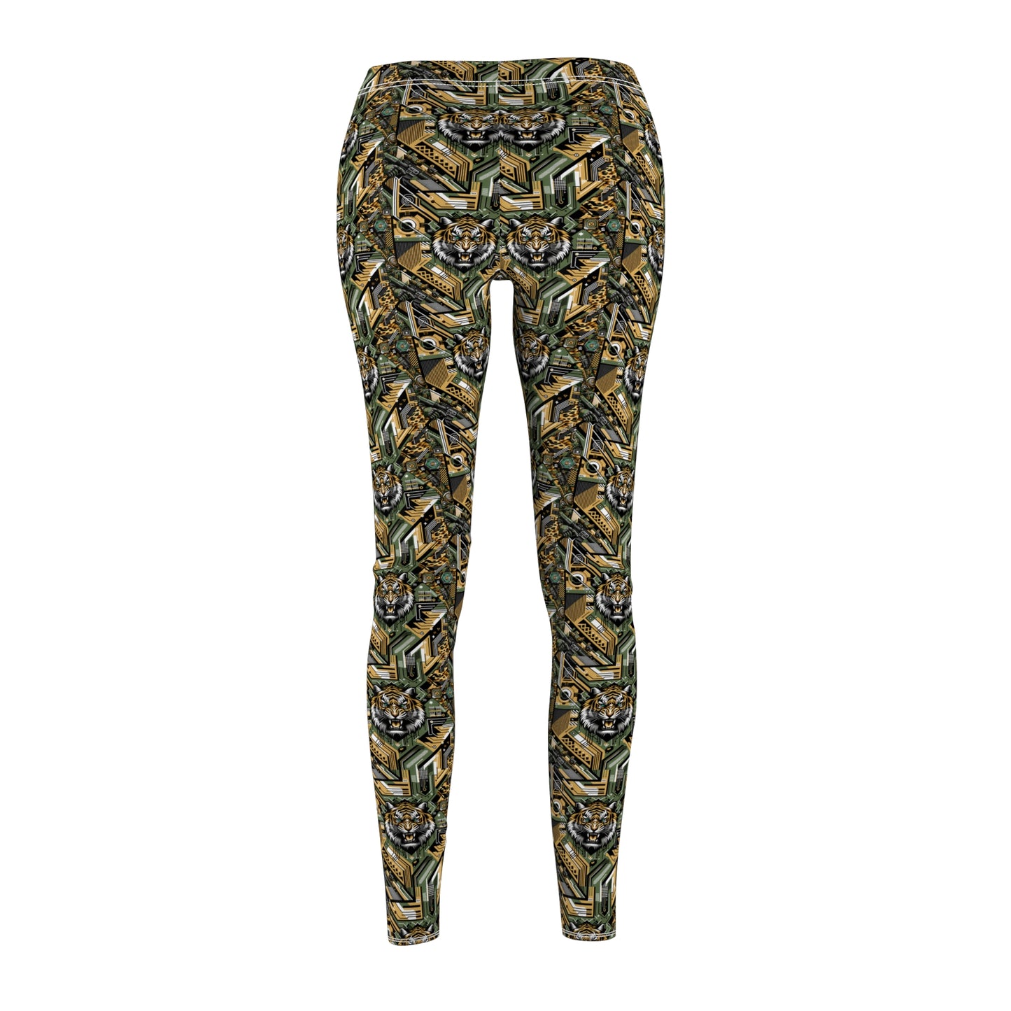 Neo-Camo Fusion Tech-Forward Streetwear Women's Cut & Sew Casual Leggings - 8404 Design-58