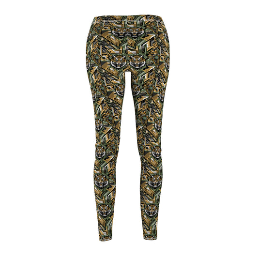 Neo-Camo Fusion Tech-Forward Streetwear Women's Cut & Sew Casual Leggings - 8404 Design-58