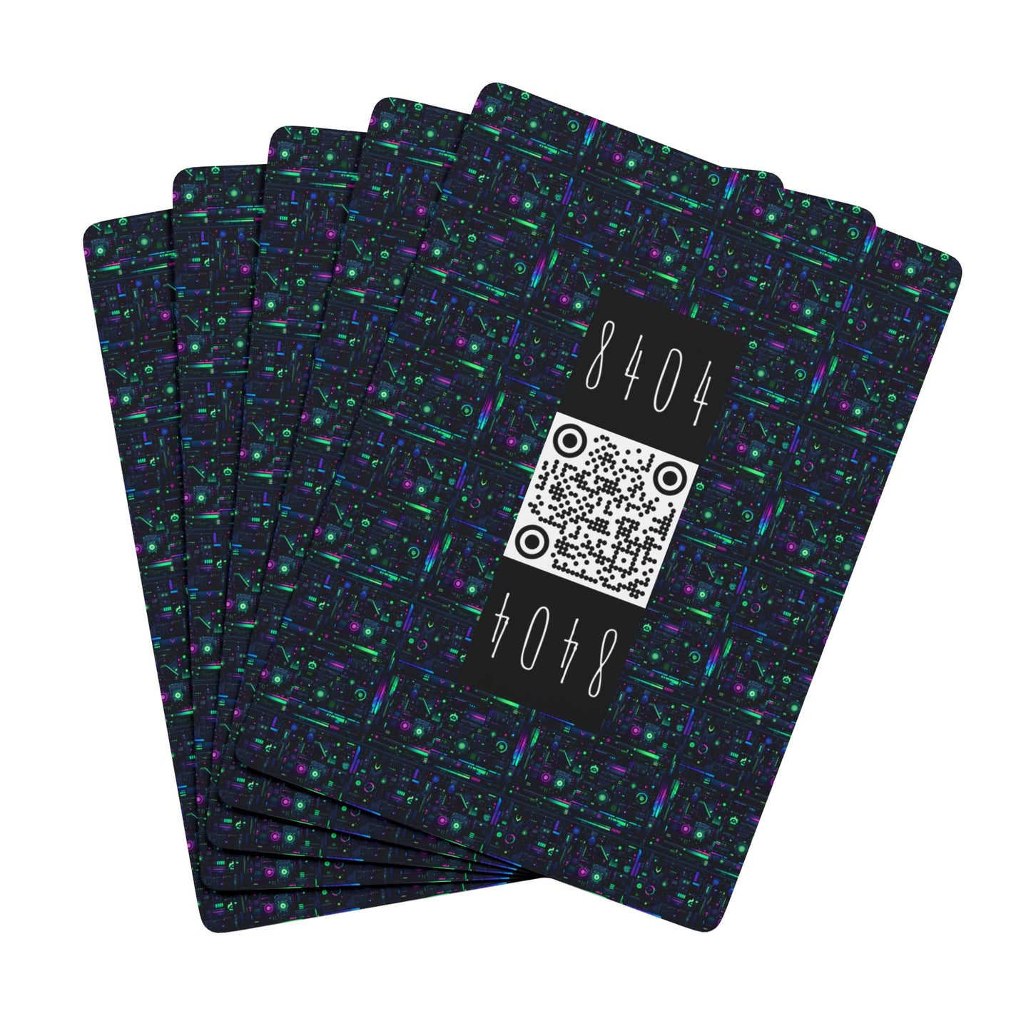 Tech Noir Futuristic Cyberpunk Poker Playing Cards - 8404 Design-62 S