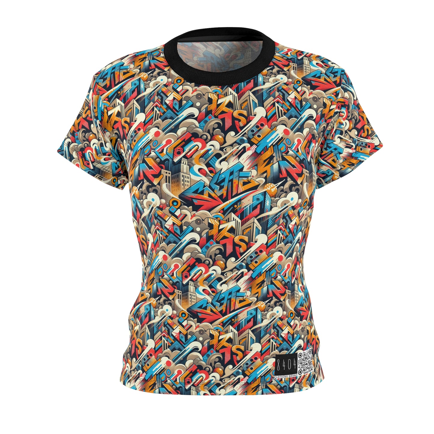 Neo-Traditional Street Art Modern Street Art Fusion Women's Cut & Sew Tee - 8404 Design-44