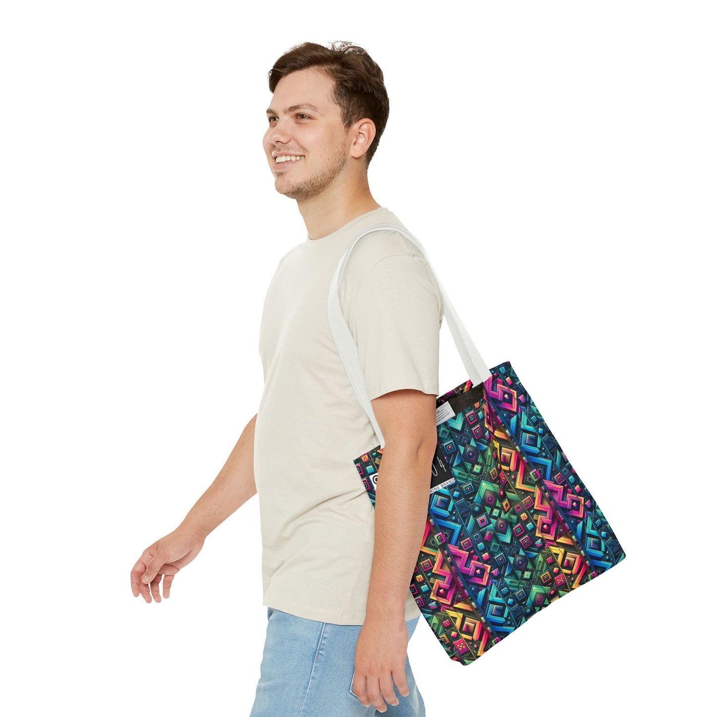 Tech-Inspired Graphics Cyberpunk Cool Tote Bag - 8404 Design-58