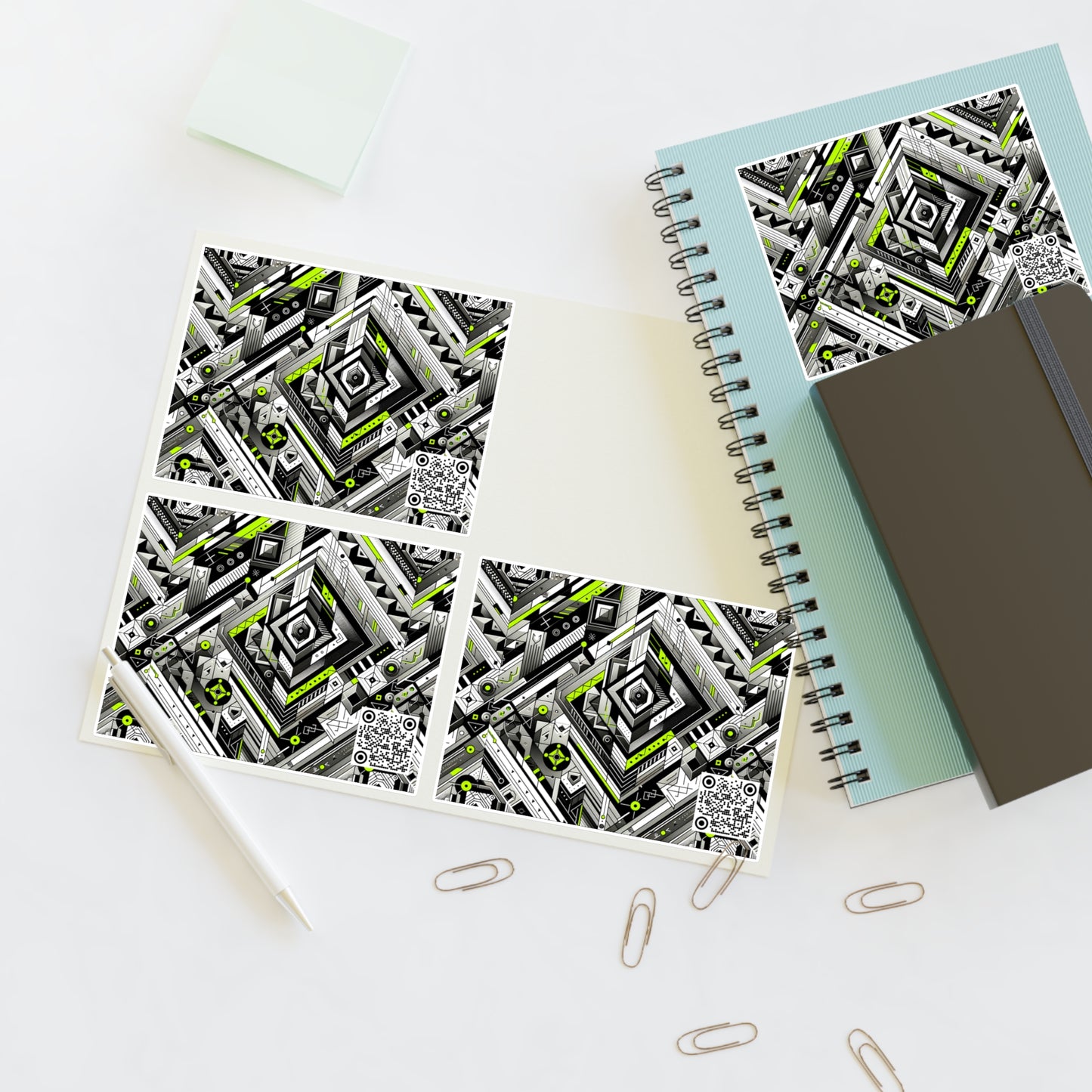 Elevated Sporty Tech Tech-Forward Streetwear Sticker Sheets - 8404 Design-48